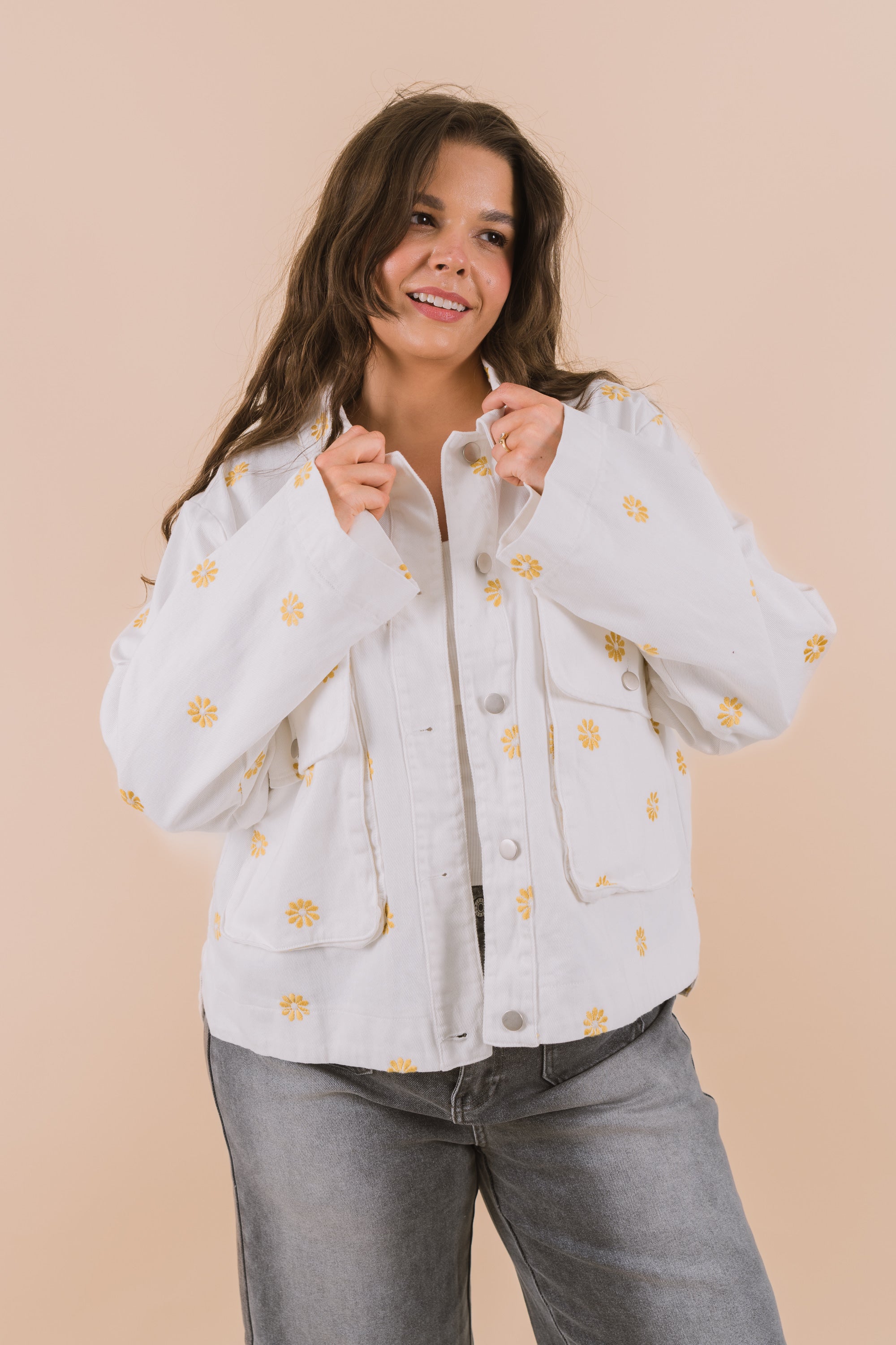 PLUS SIZE - Learn To Fly Denim Jacket