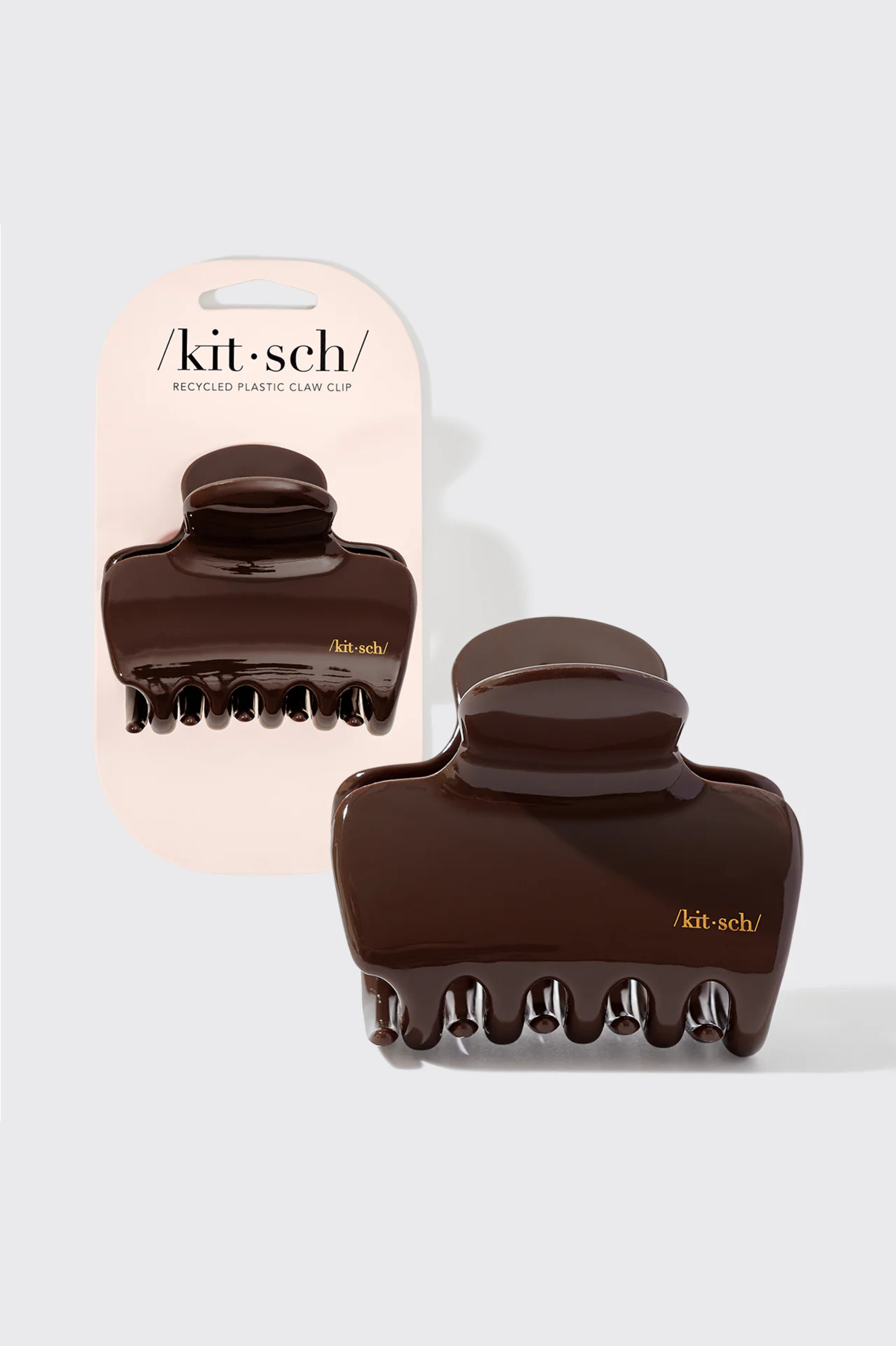 KITSCH - Recycled Plastic Puffy Cloud Clip - Chocolate