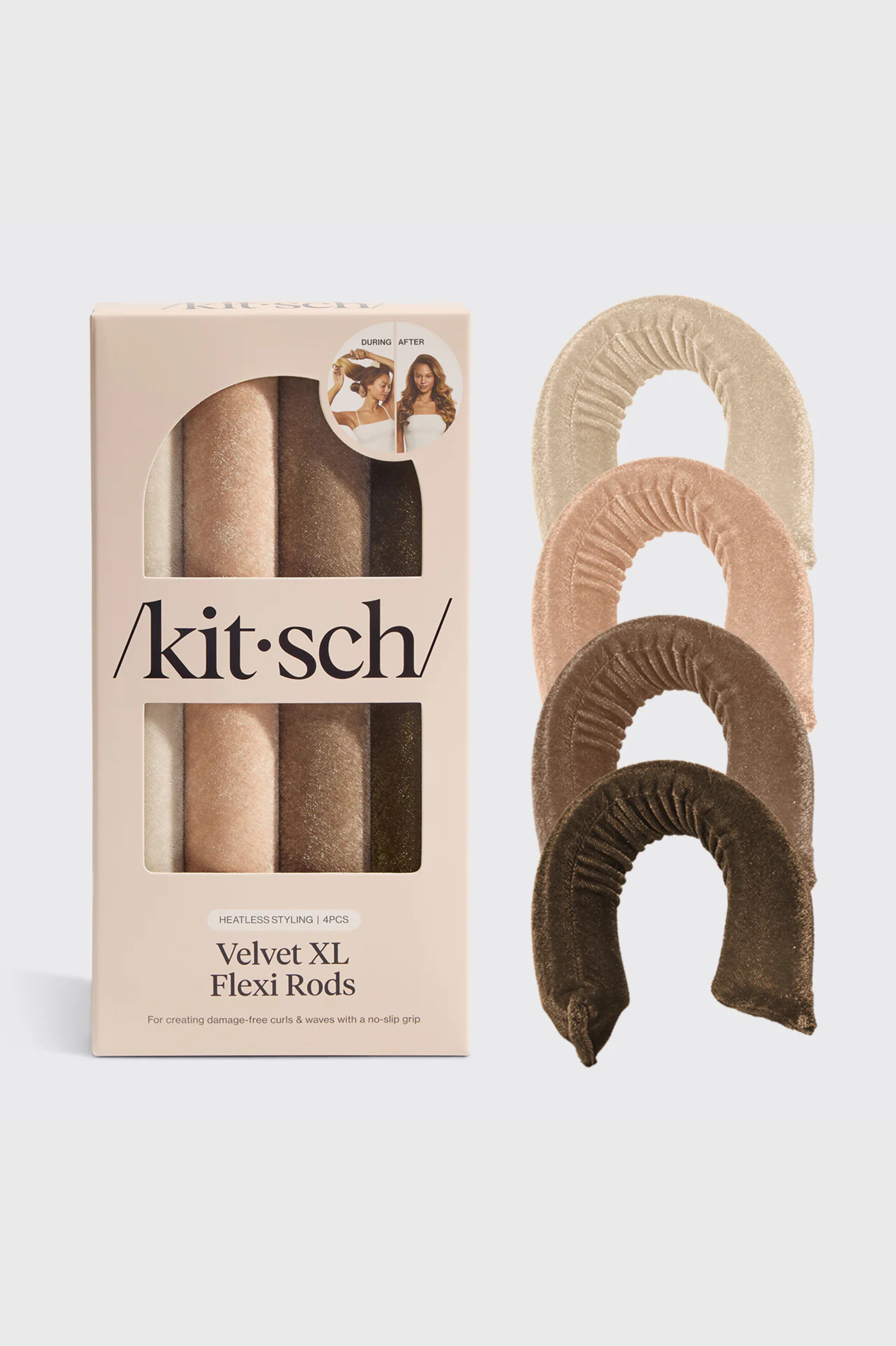 KITSCH - Velvet XL Flexi Rods 4pc Set - Eucalyptus