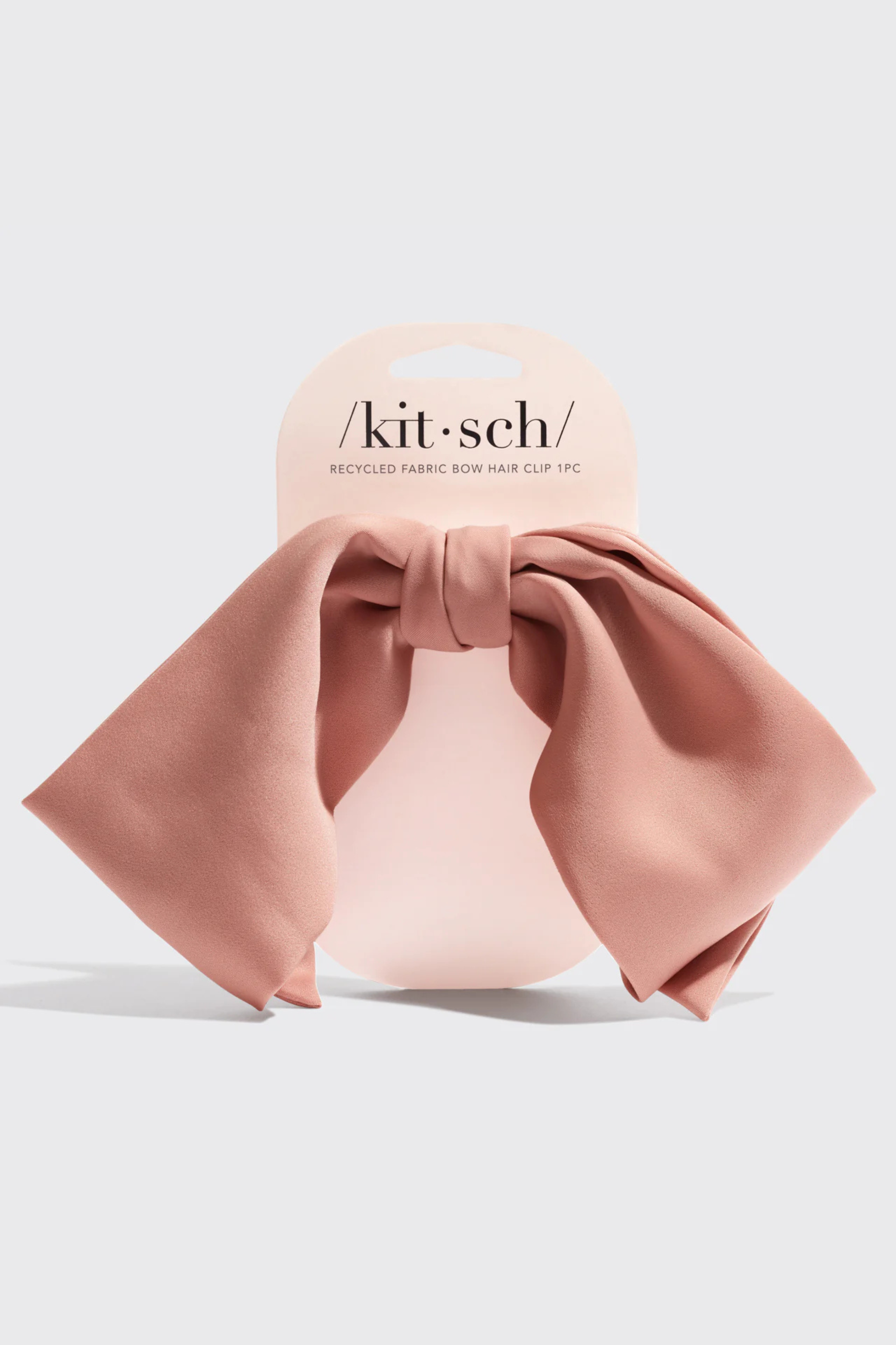 KITSCH - Recycled Fabric Bow Hair Clip - Rosewood