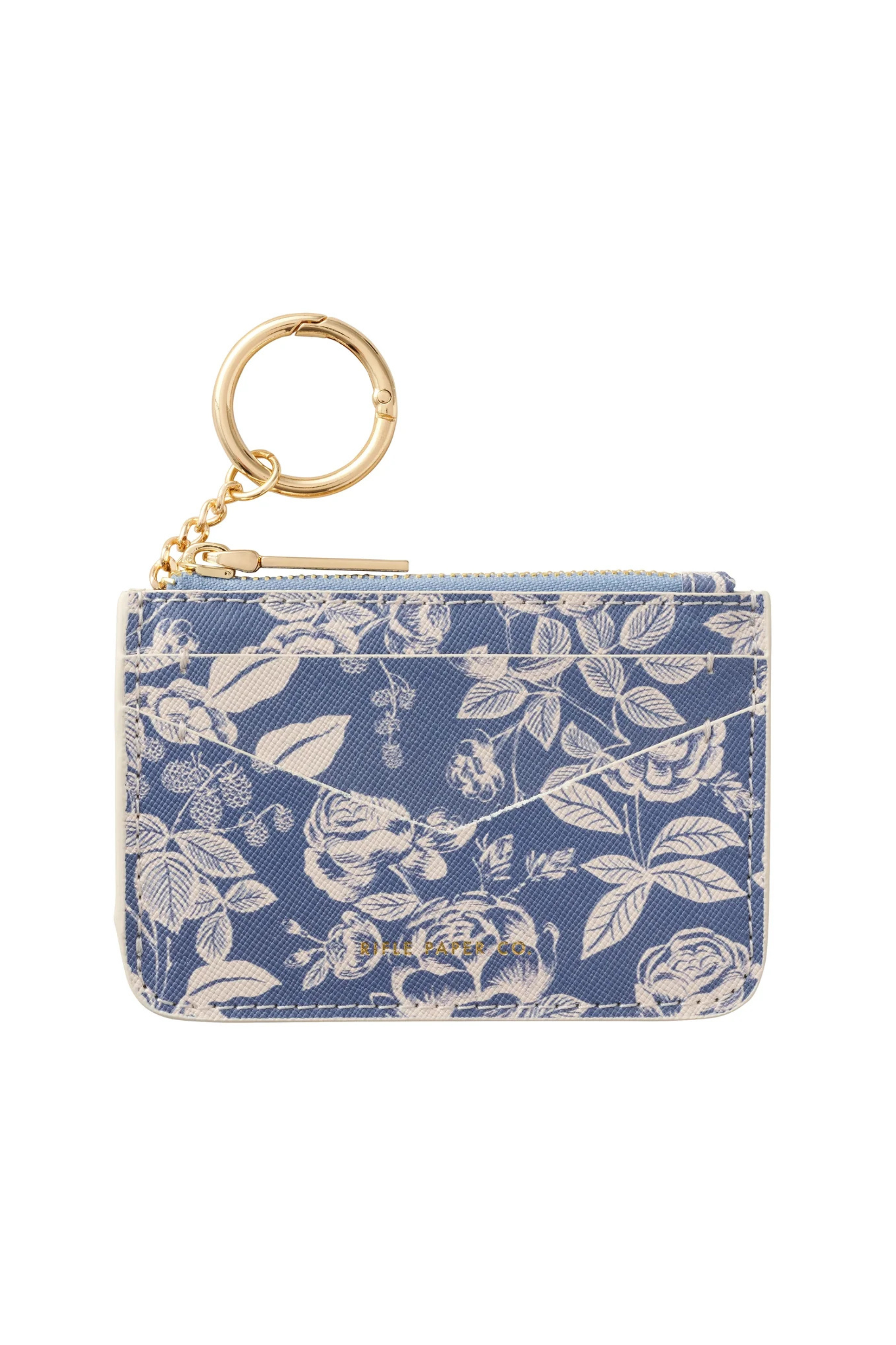 RIFLE PAPER CO - English Rose Key Ring Card Case