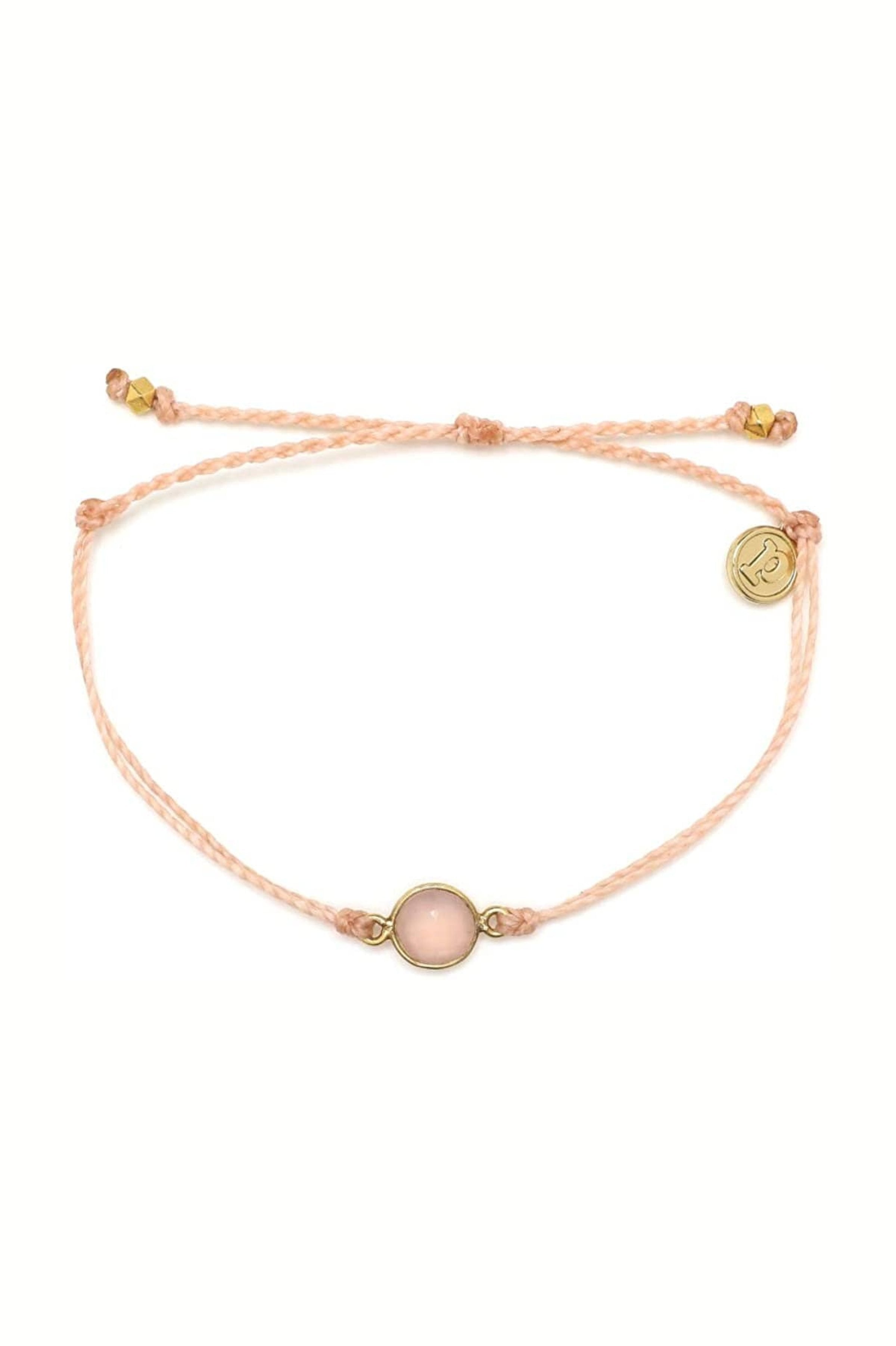 PURA VIDA - Gold Rose Quartz Bracelet
