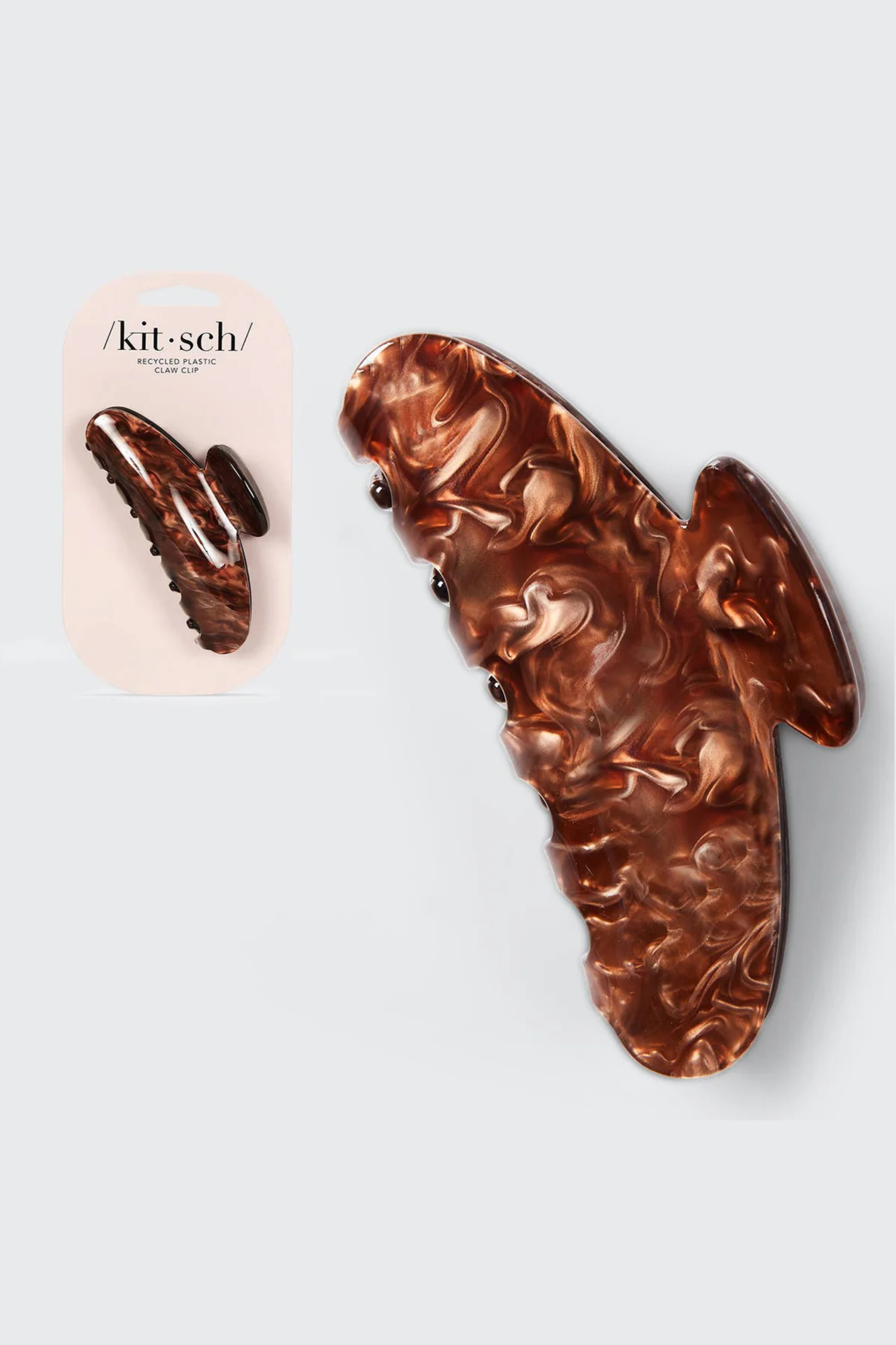 KITSCH - Eco-Friendly Marble Claw Clip - Brunette