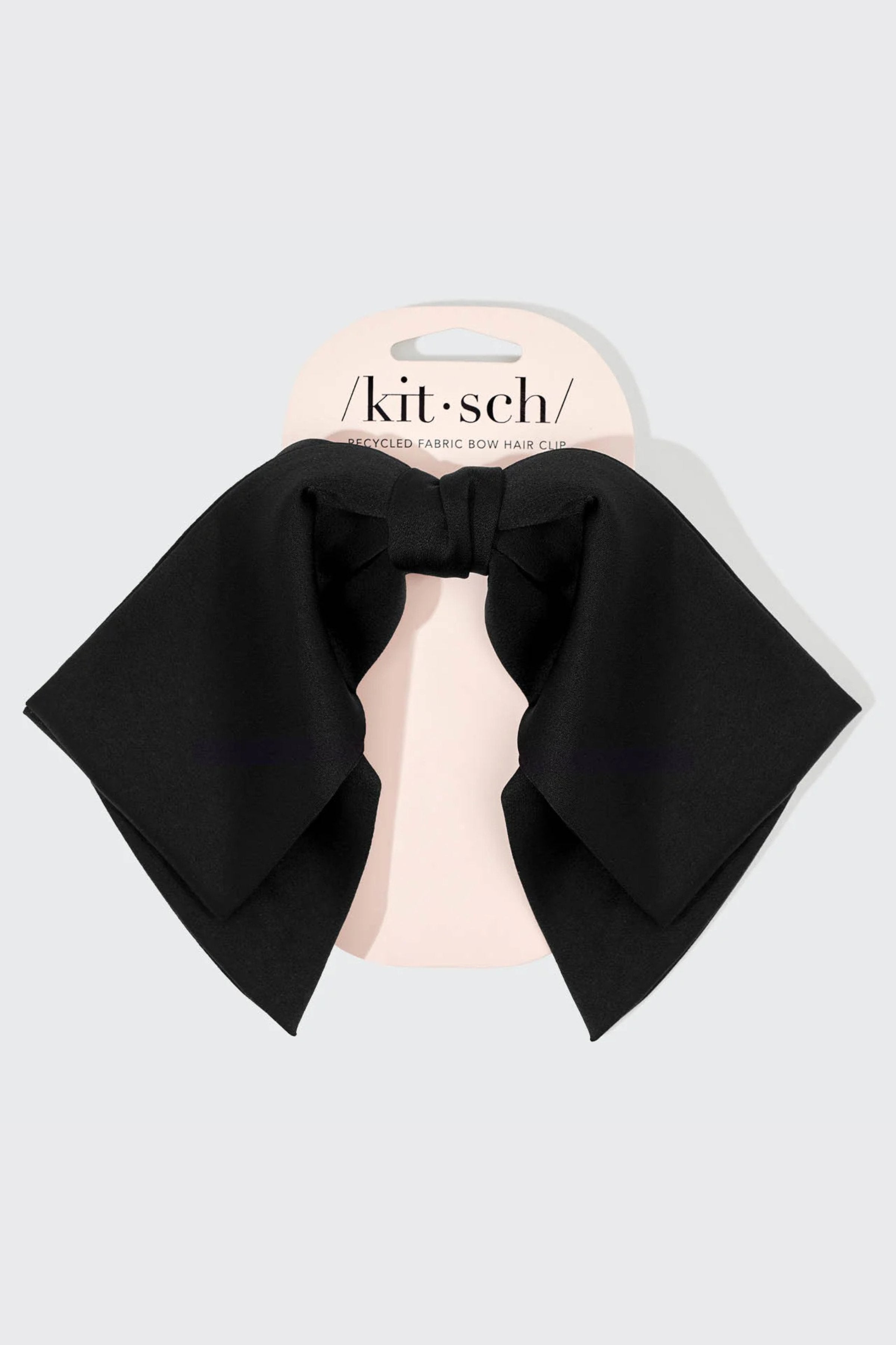 KITSCH - Recycled Fabric Bow Hair Clip - Black