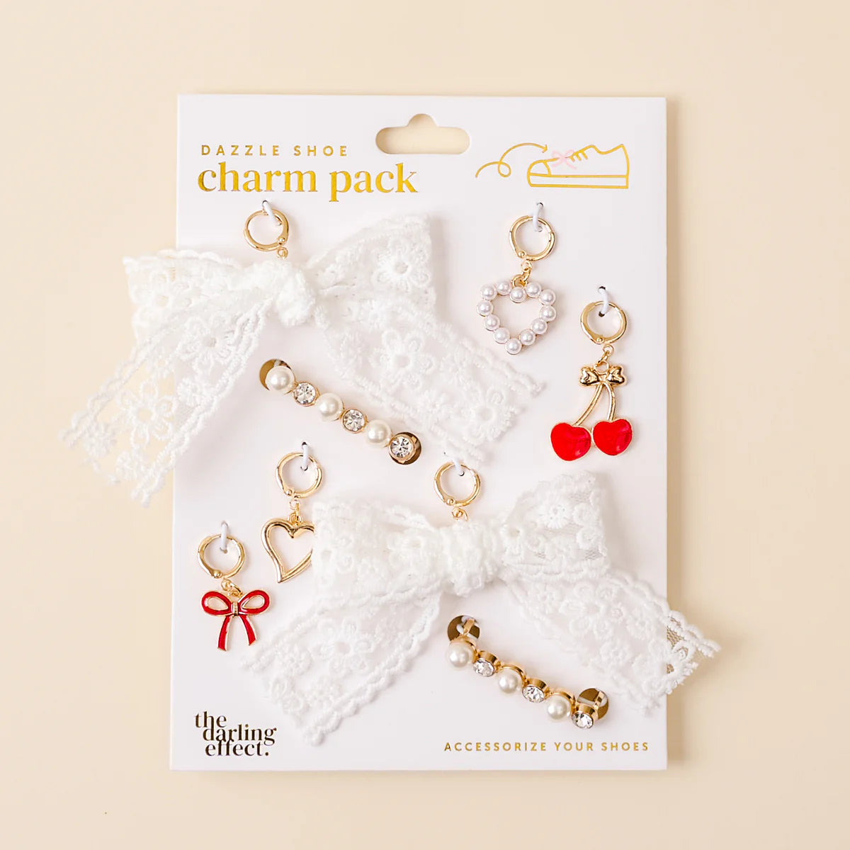 THE DARLING EFFECT- Cherry Twist Dazzle Shoe Charm Pack