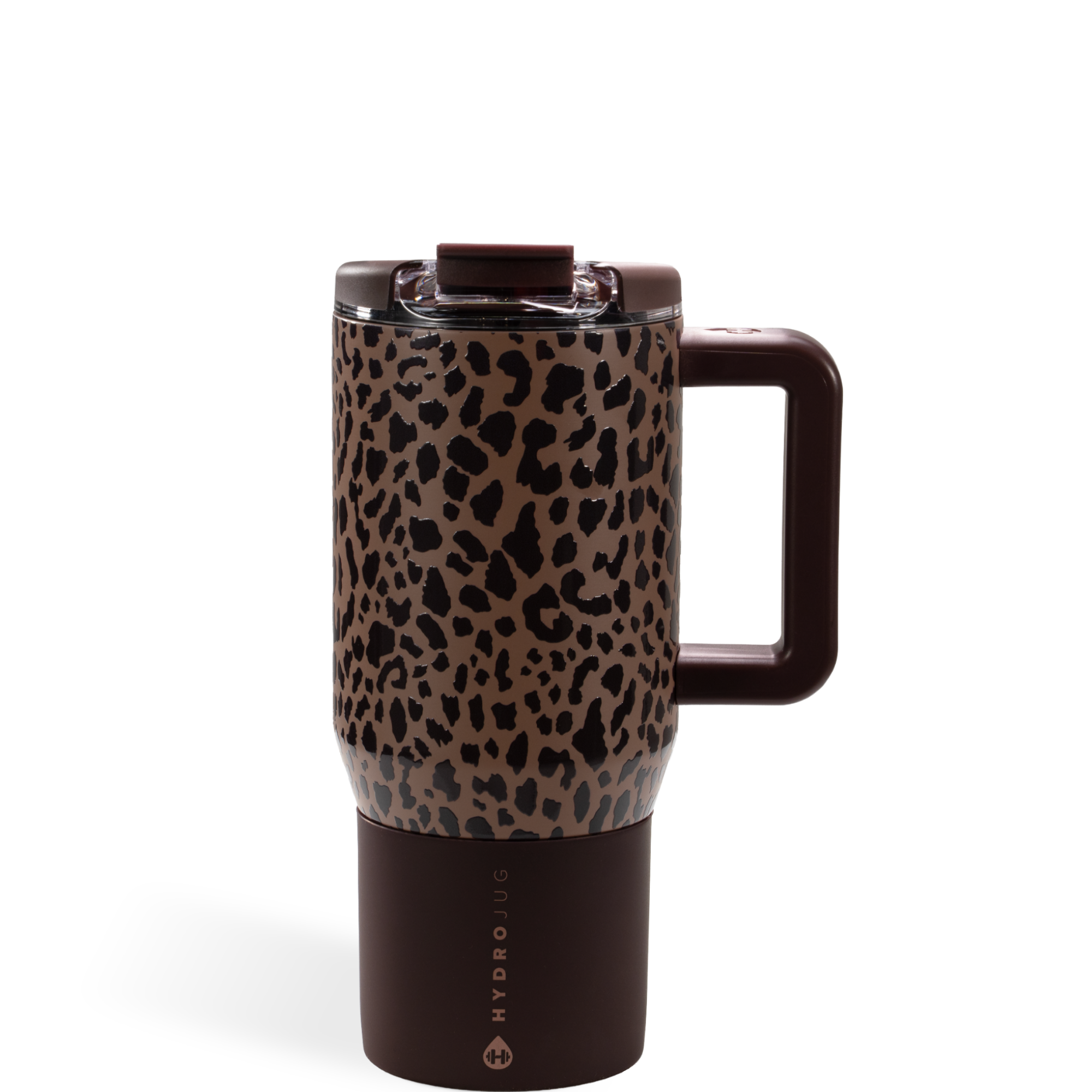 Brown Leopard HydroJug 20 oz Traveler Coffee Mug