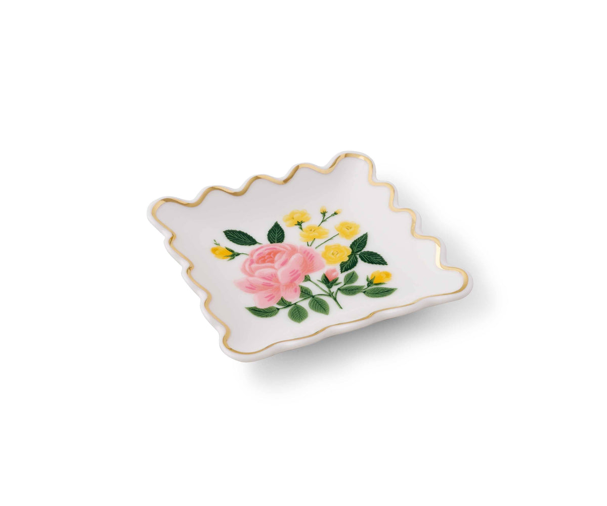 RIFLE PAPER CO - Roses Scalloped Ring Dish
