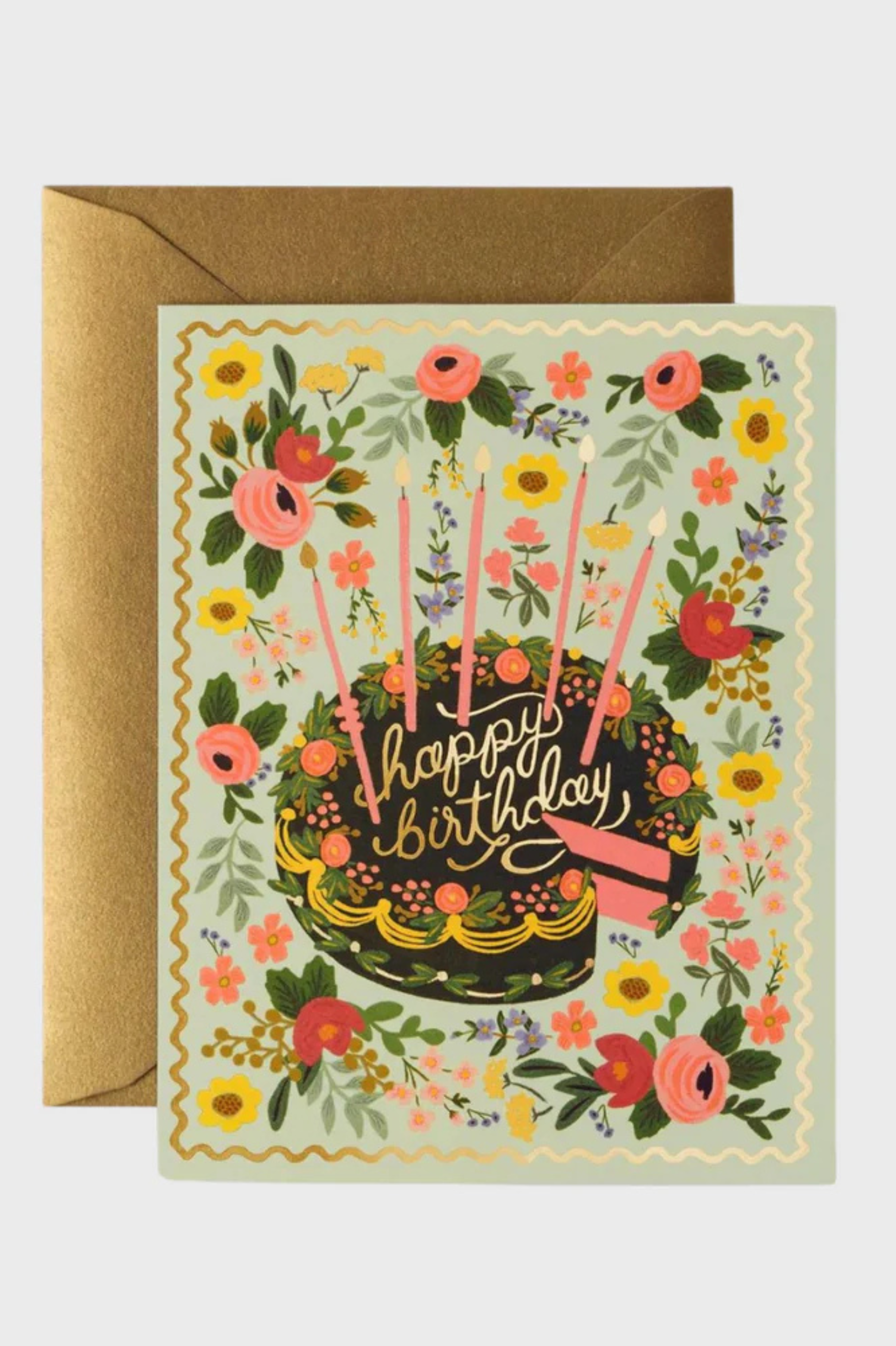 RIFLE PAPER CO - Floral Cake Birthday Card
