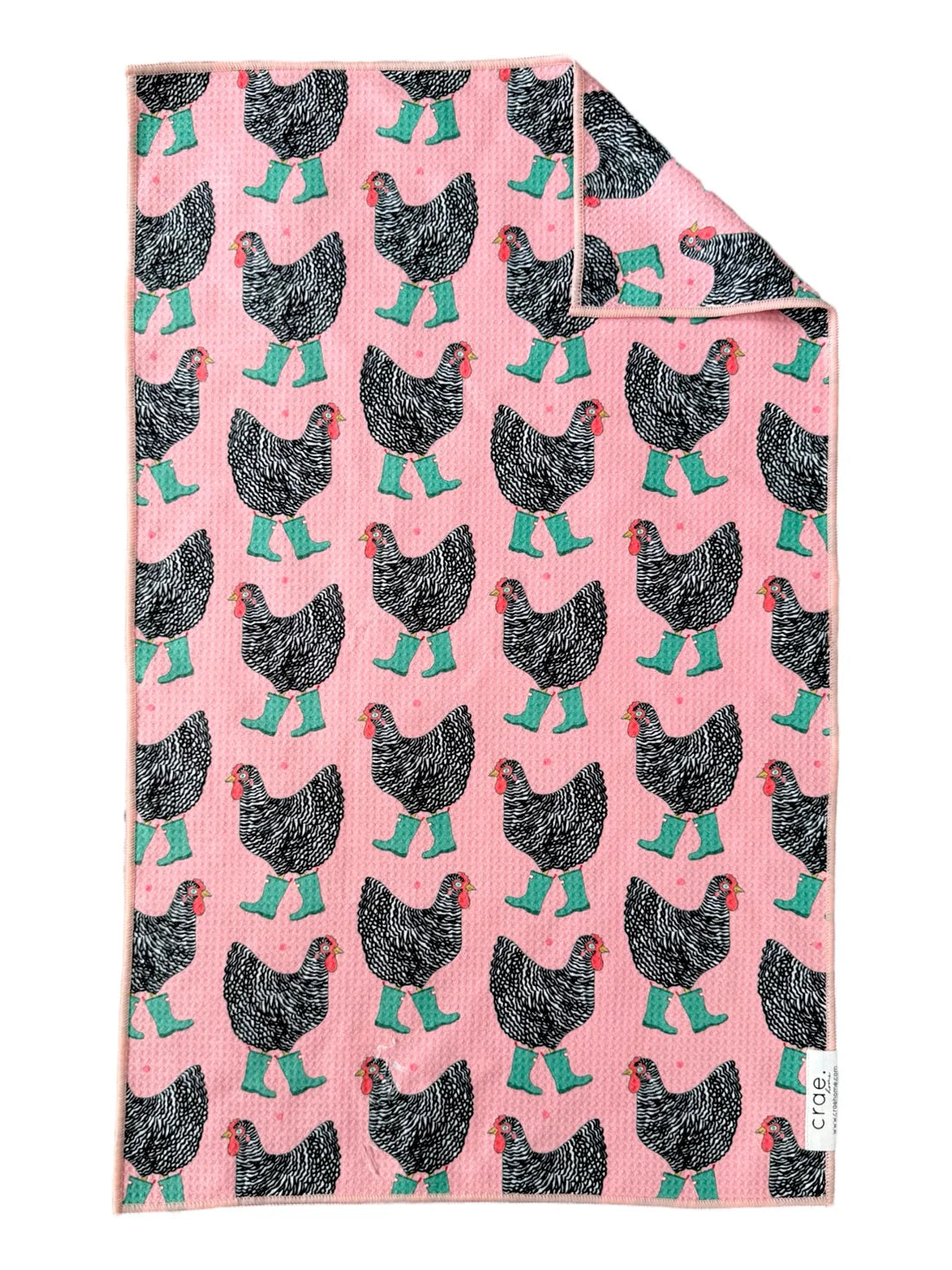CRAE.HOME - Chick In Boots: Double-Sided Hand Towel
