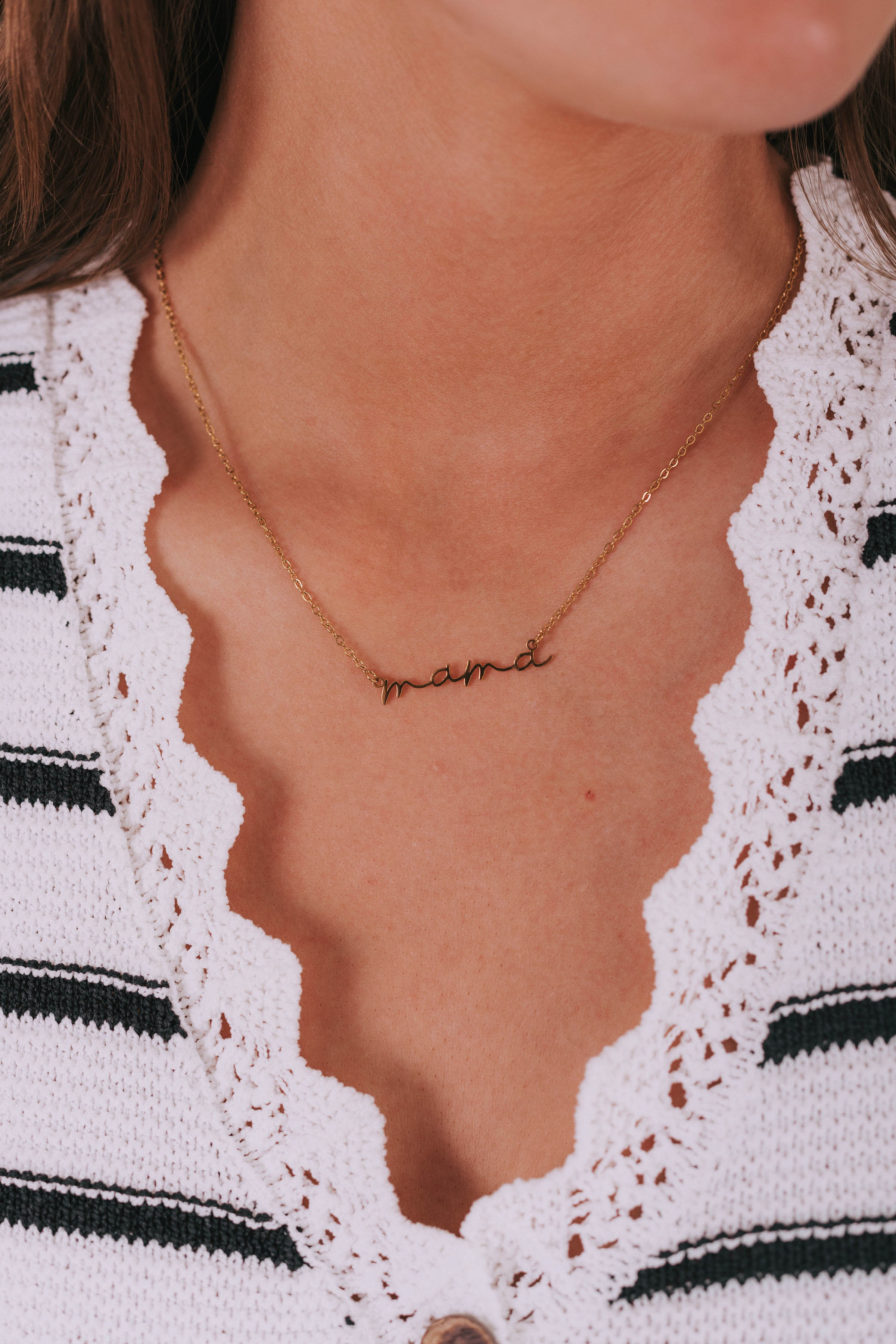 Mama Necklace - 18K Gold Plated