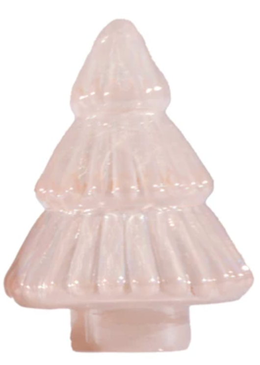 Mercury glass tree decoration in champagne pink