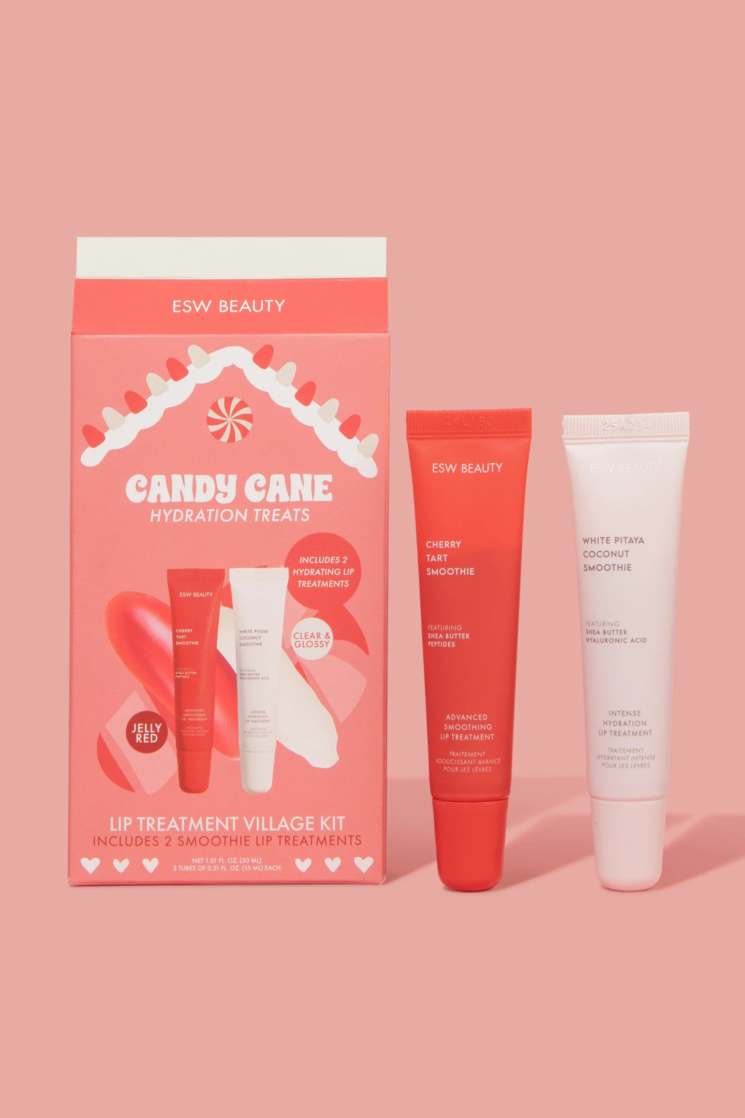 ESW BEAUTY - Candy Cane Hydration Treats Lip Treatment Village Kit