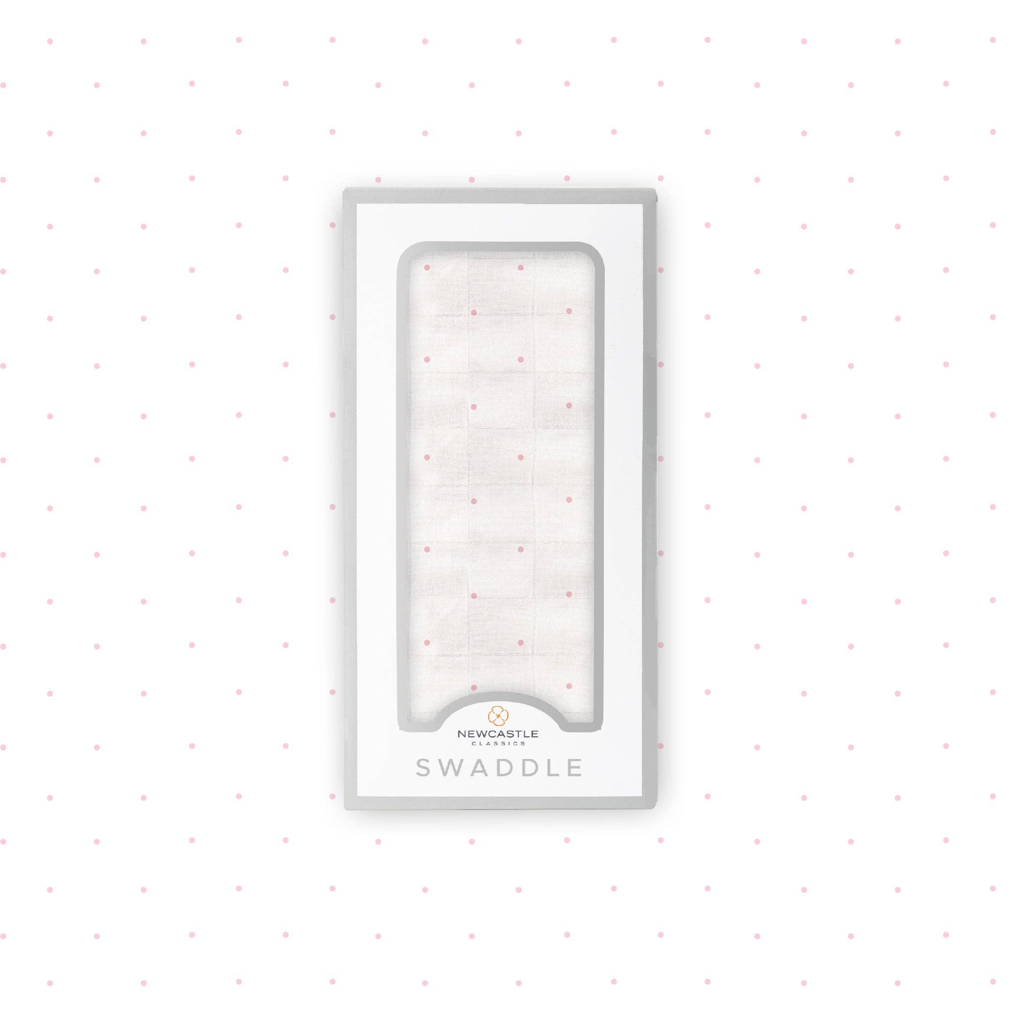 BABY - Pink Polka Dot Bamboo Muslin Swaddle
