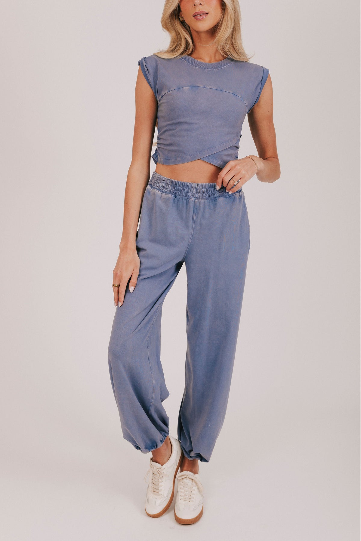 free people hot shot crossover set blue ash full