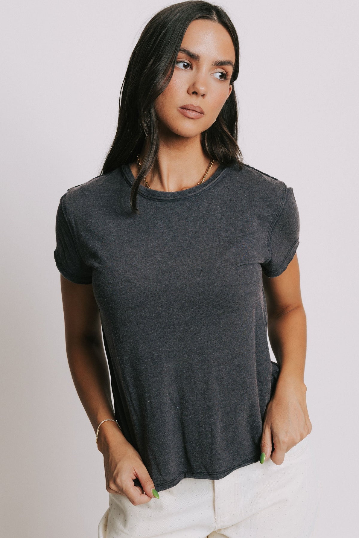 free people nova tee black