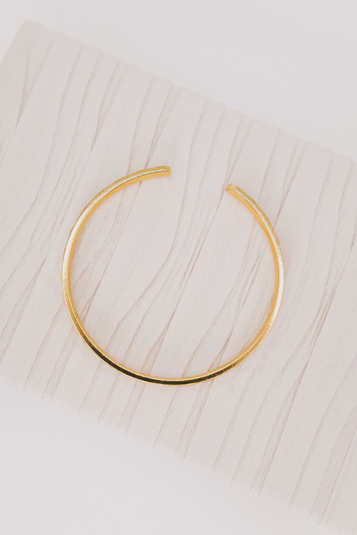 14k gold plated open cuff bracelet