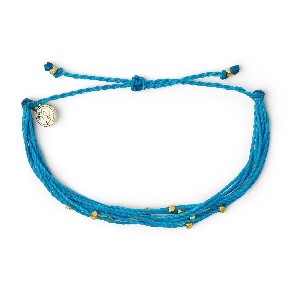 PURA VIDA - Gold Malibu Bracelet - Neon Blue
