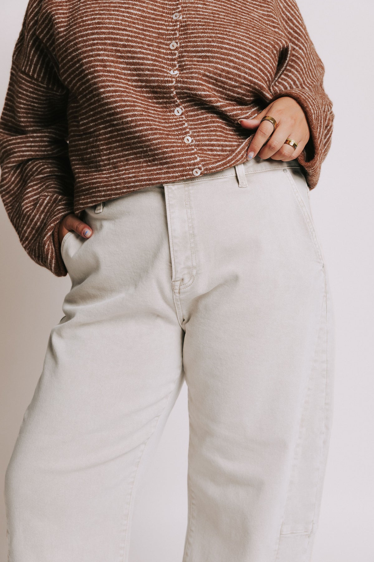 grey barrel jeans with cuffs plus close