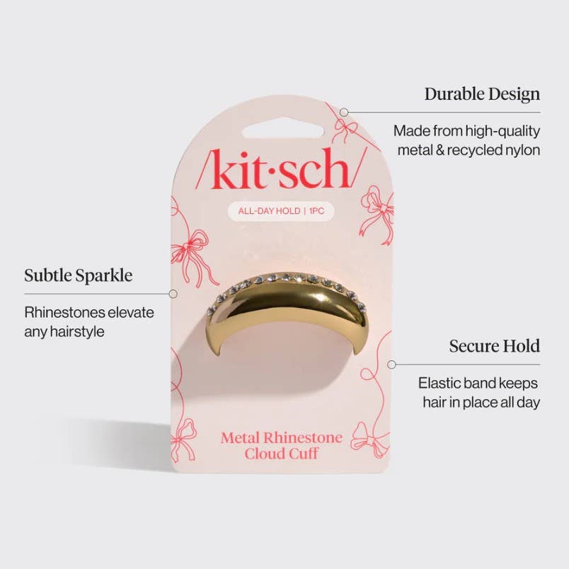 KITSCH - White Rhinestone Cloud Cuff - Medium