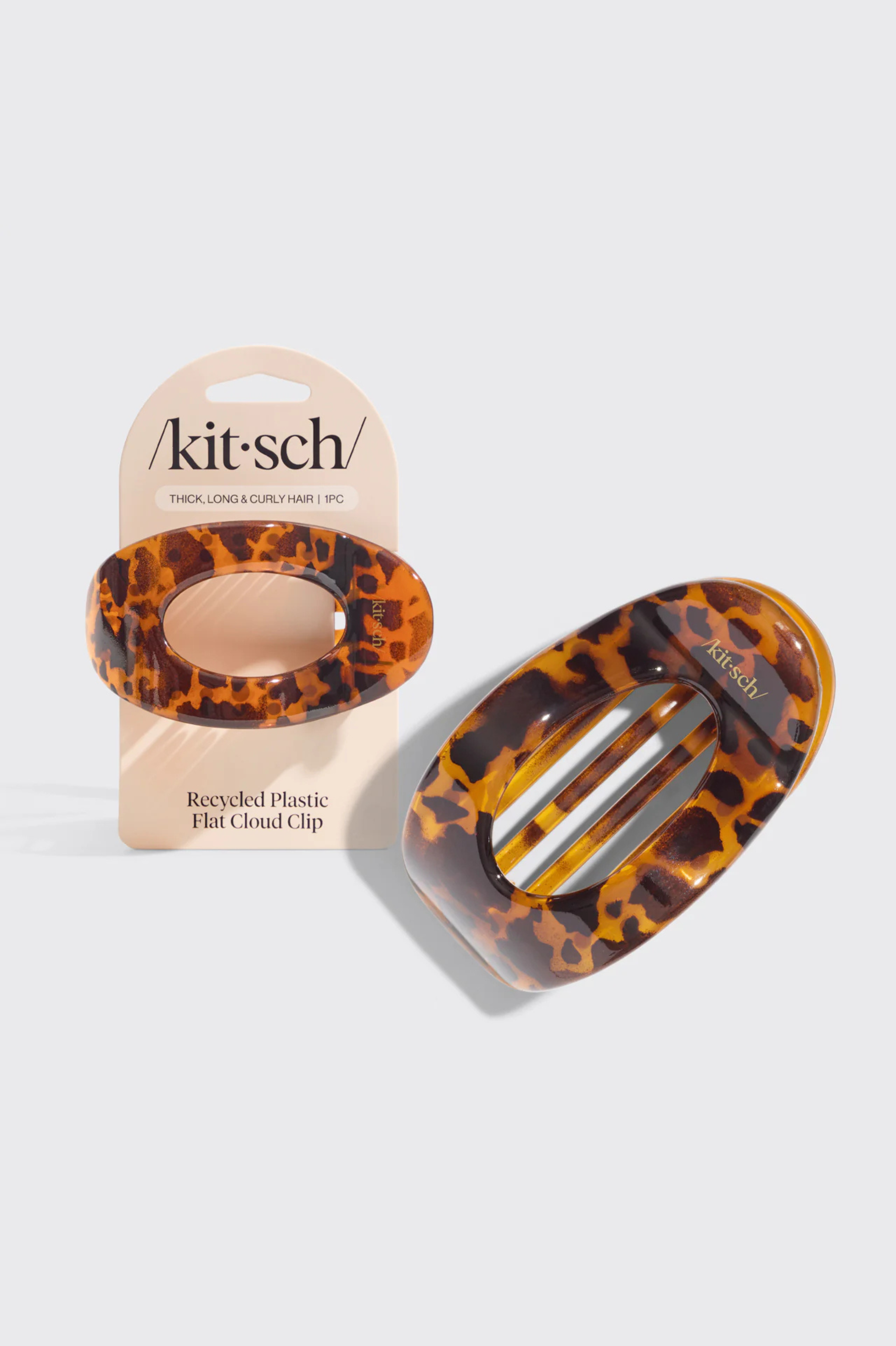 KITSCH - Recycled Plastic Large Flat Cloud Clip - Tort