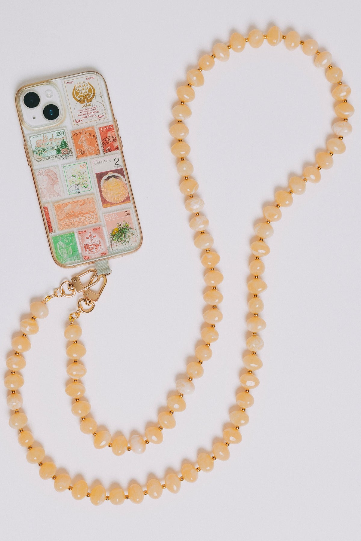 love is around phone sling yellow