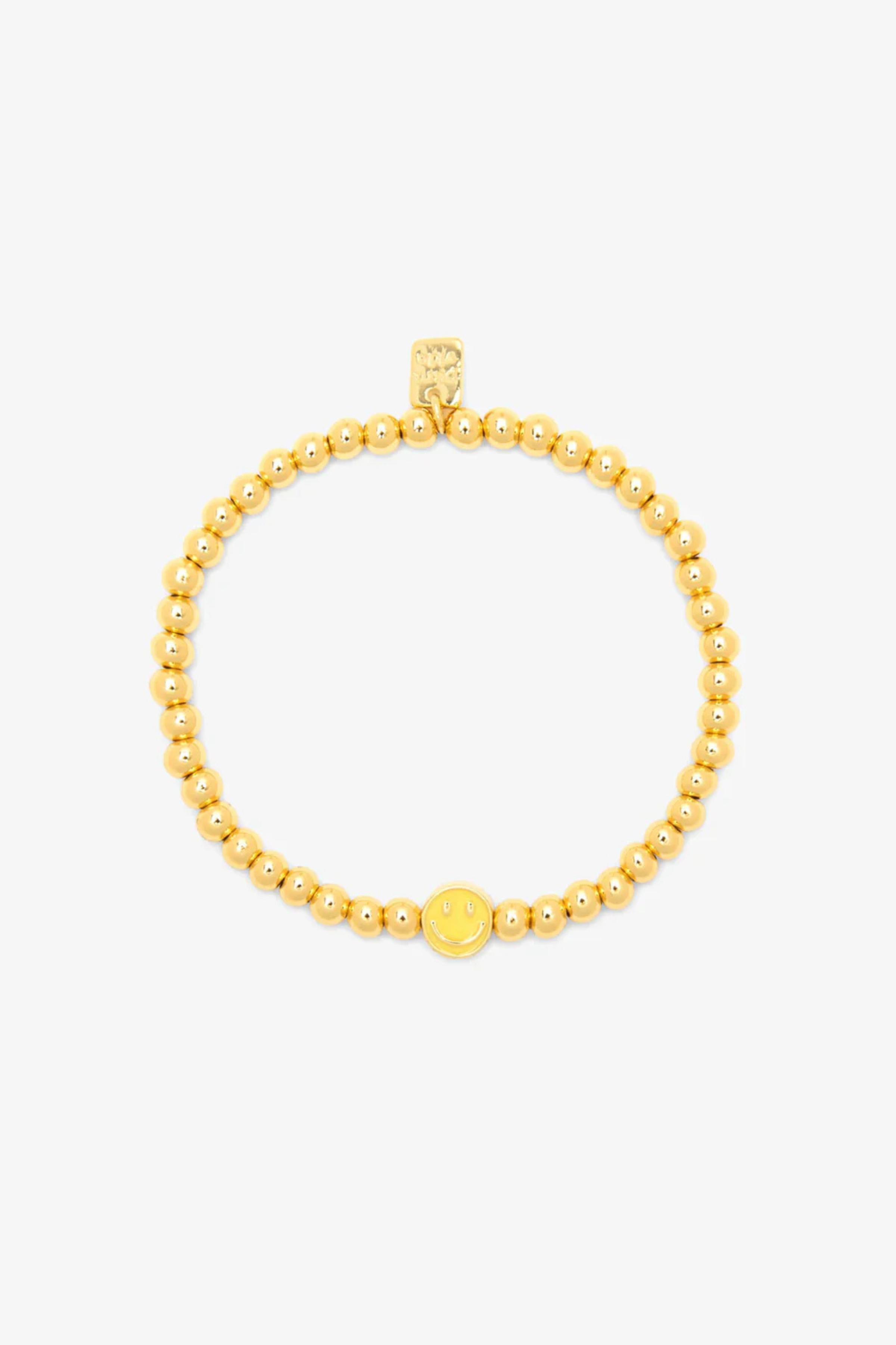 PURA VIDA - Happy Face Ball Bead Stretch Bracelet