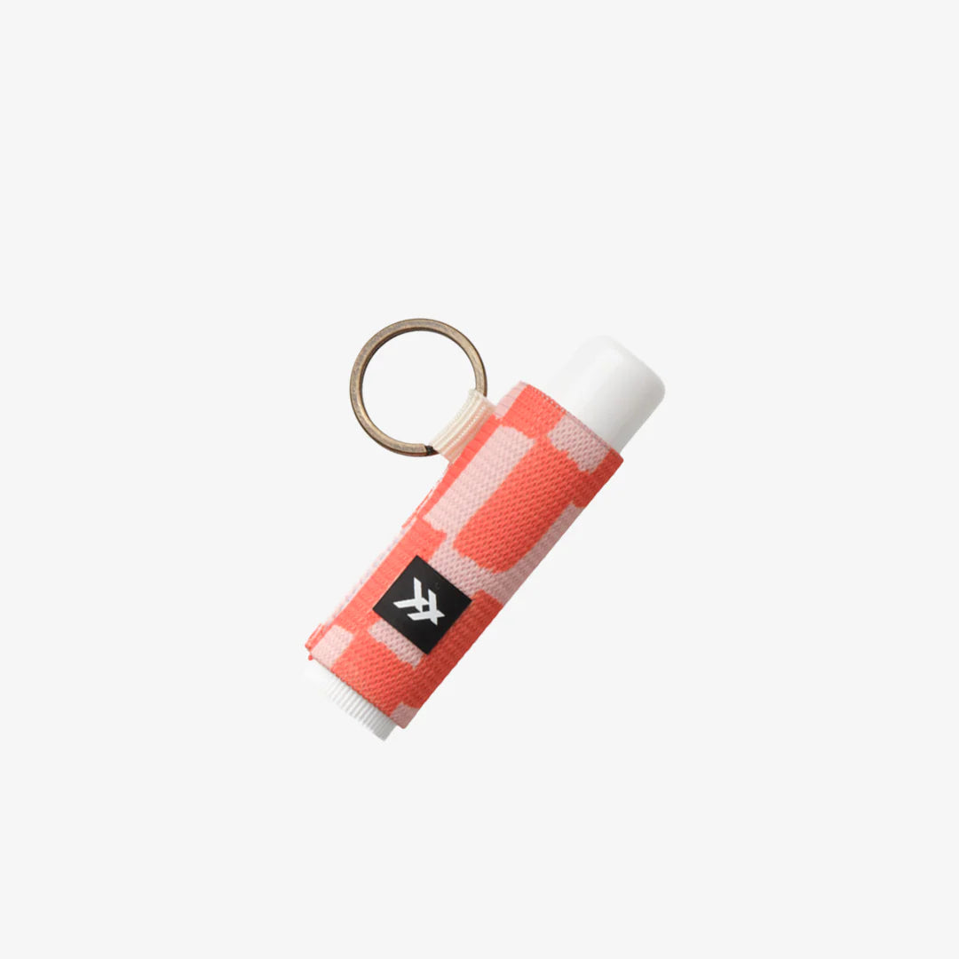 scout peach chapstick holder keychain