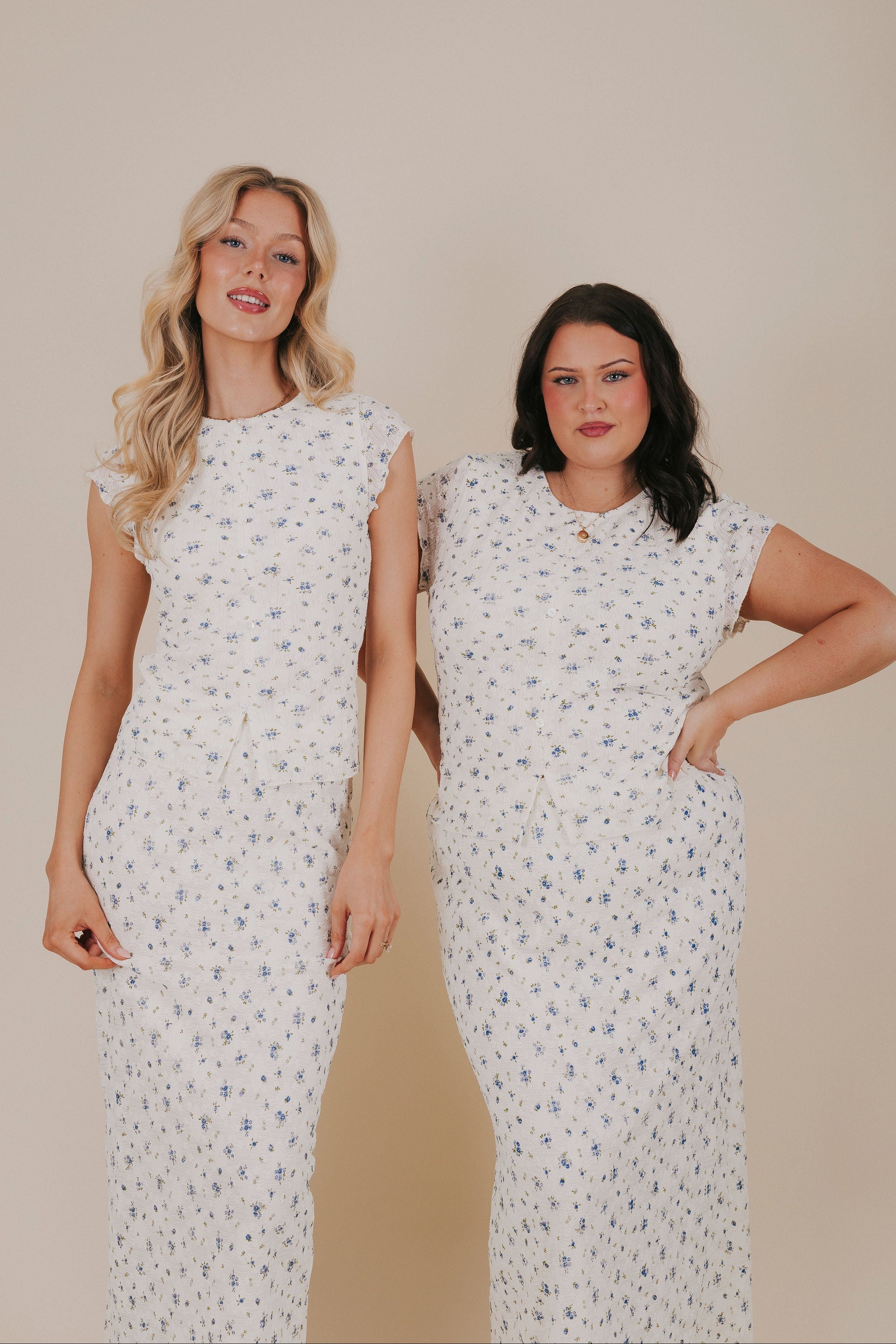 sheer blue floral textured top models