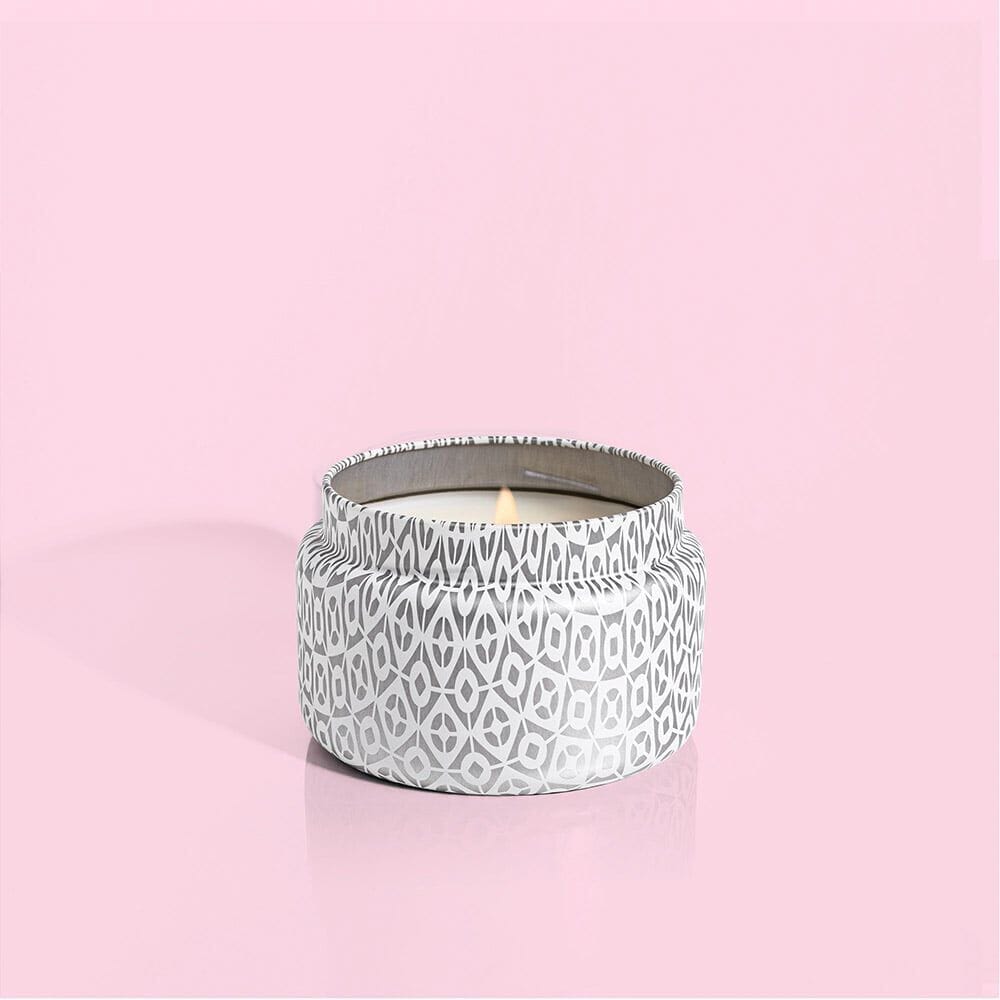 Capri Blue - Volcano White Printed Travel Tin, 8.5 oz