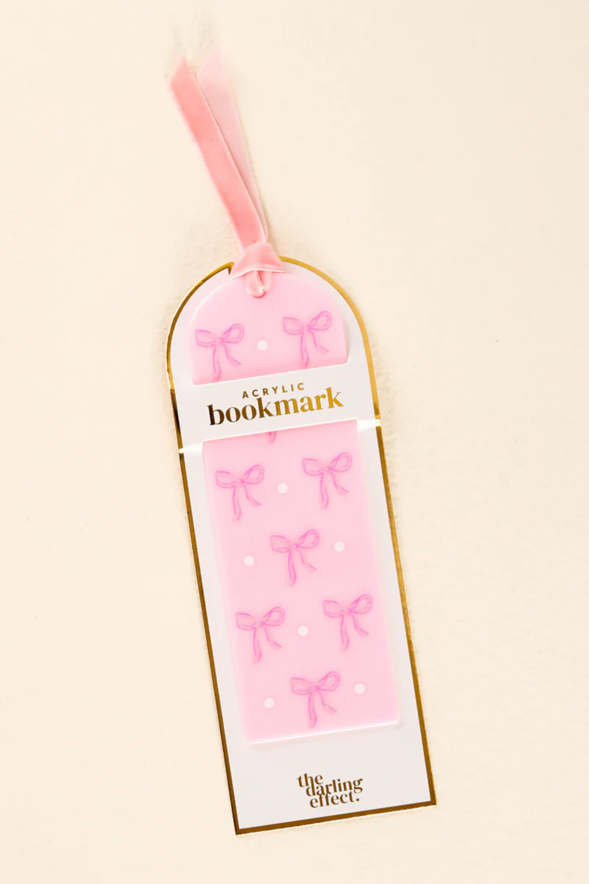 Bows Pink Acrylic Bookmark