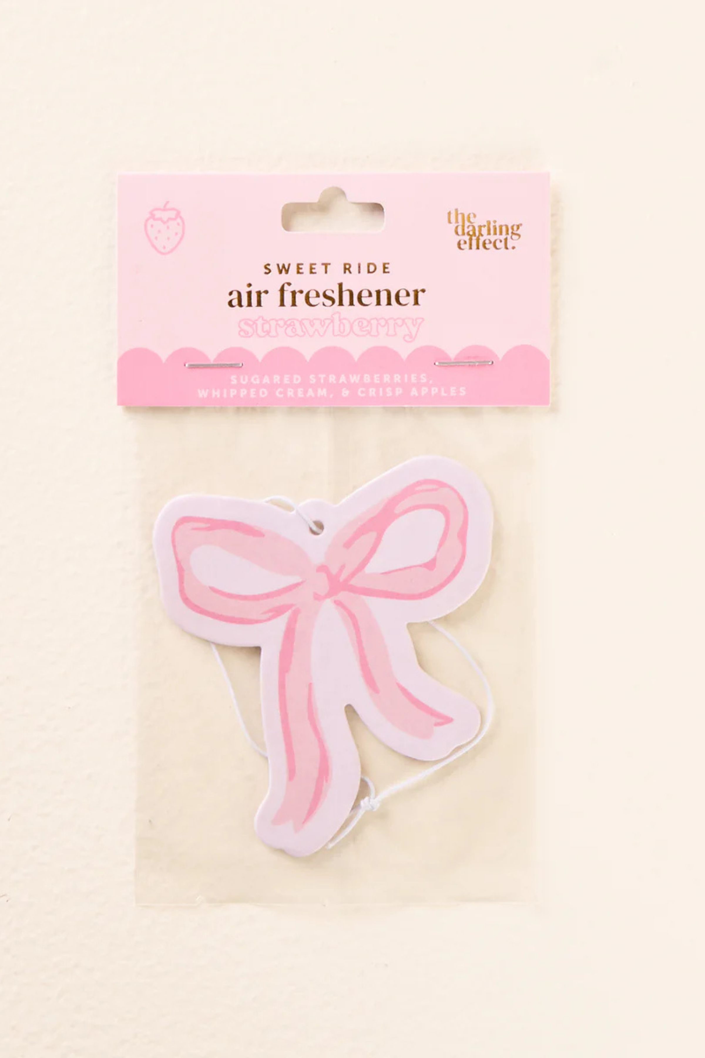 Bow Pink Sweet Ride Car Air Freshener