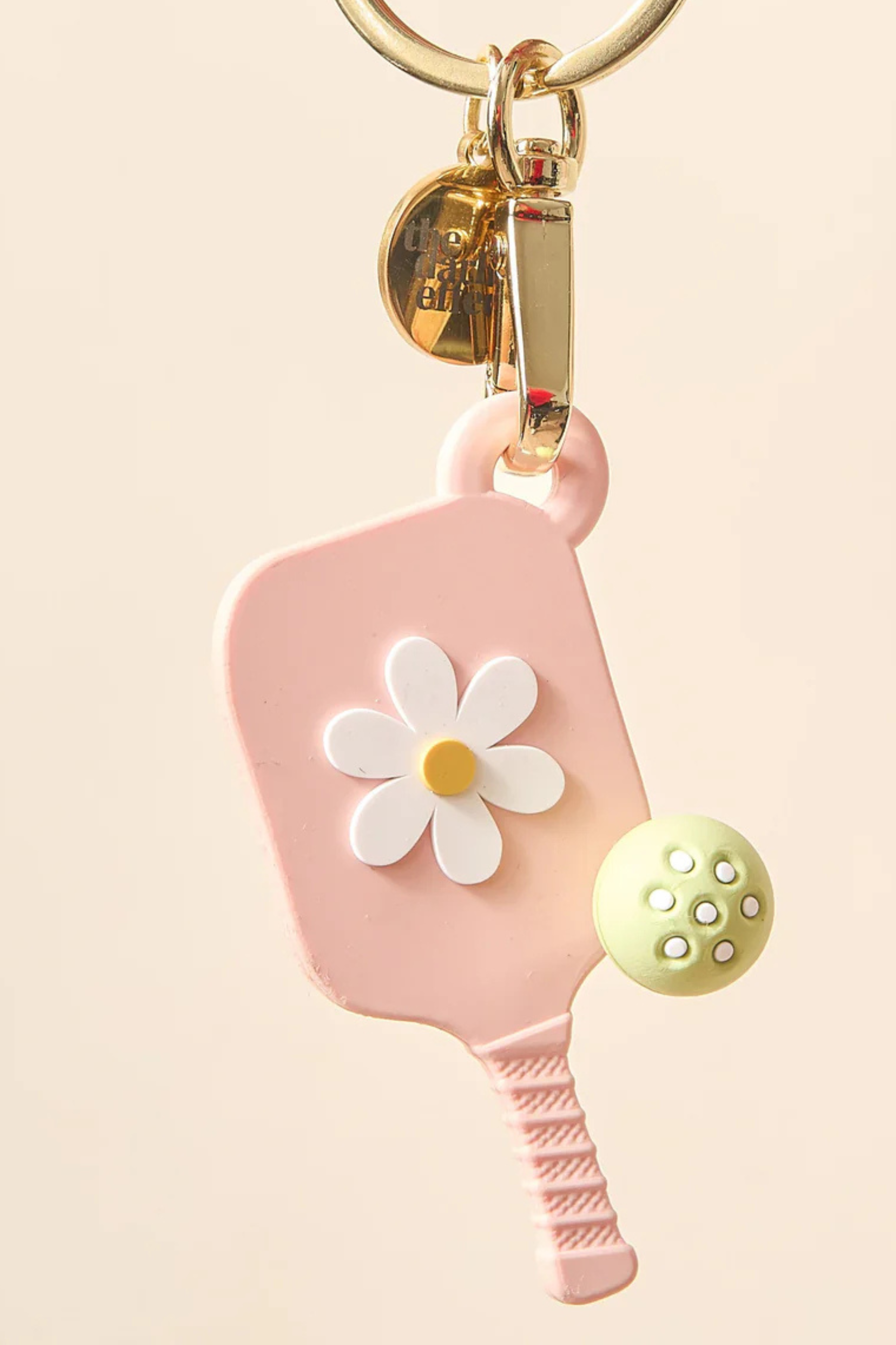 Blush Tiny Pickleball Paddle Keychain