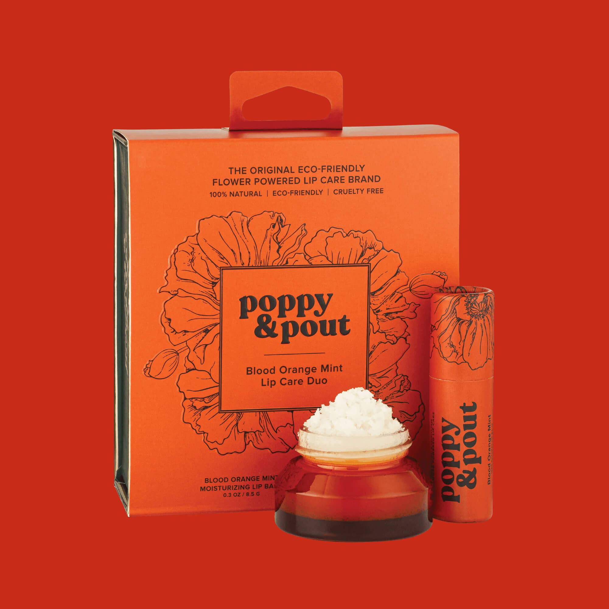 POPPY & POUT - Lip Care Duo - Blood Orange Mint