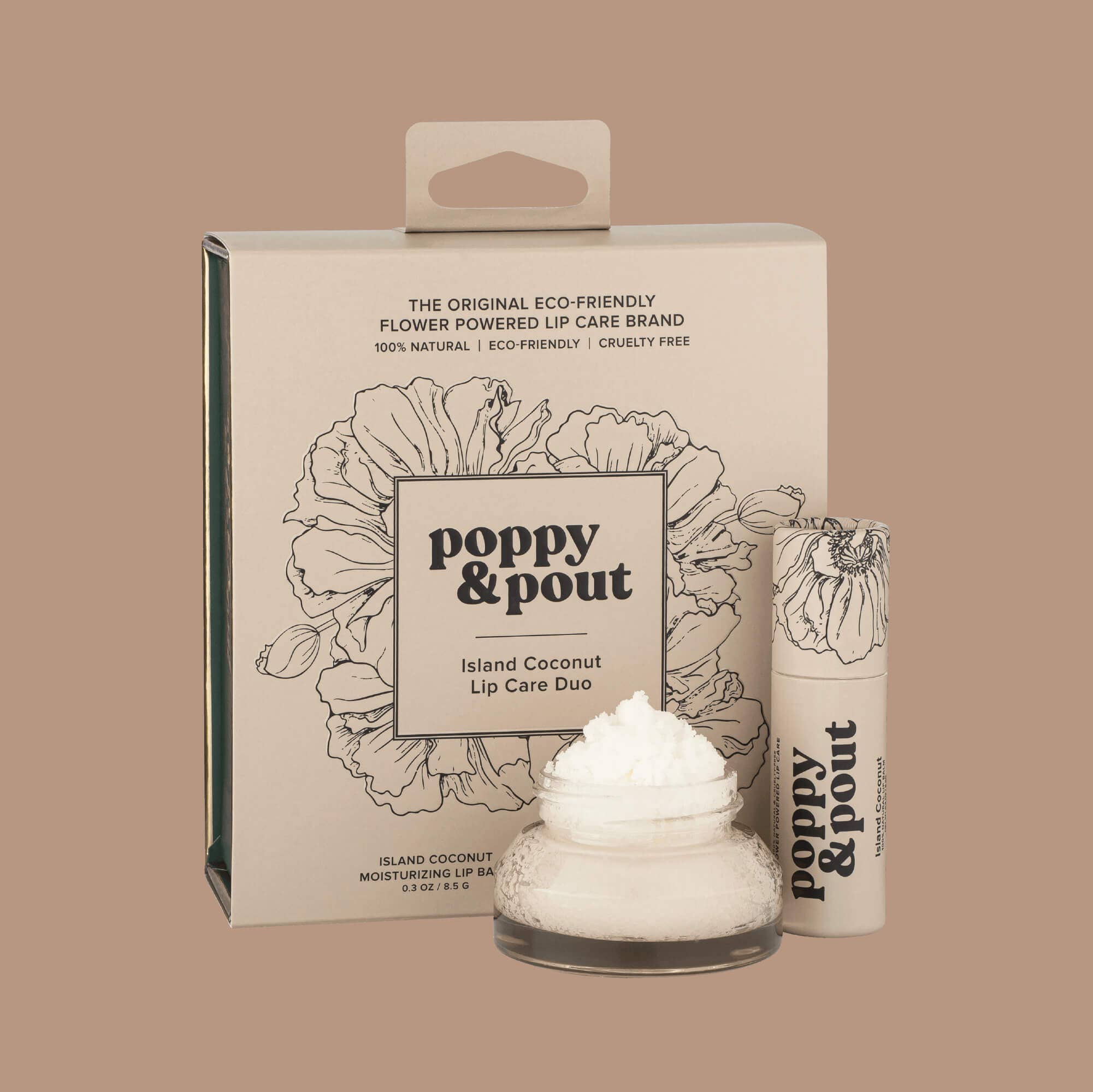 POPPY & POUT - Lip Care Duo - Island Coconut
