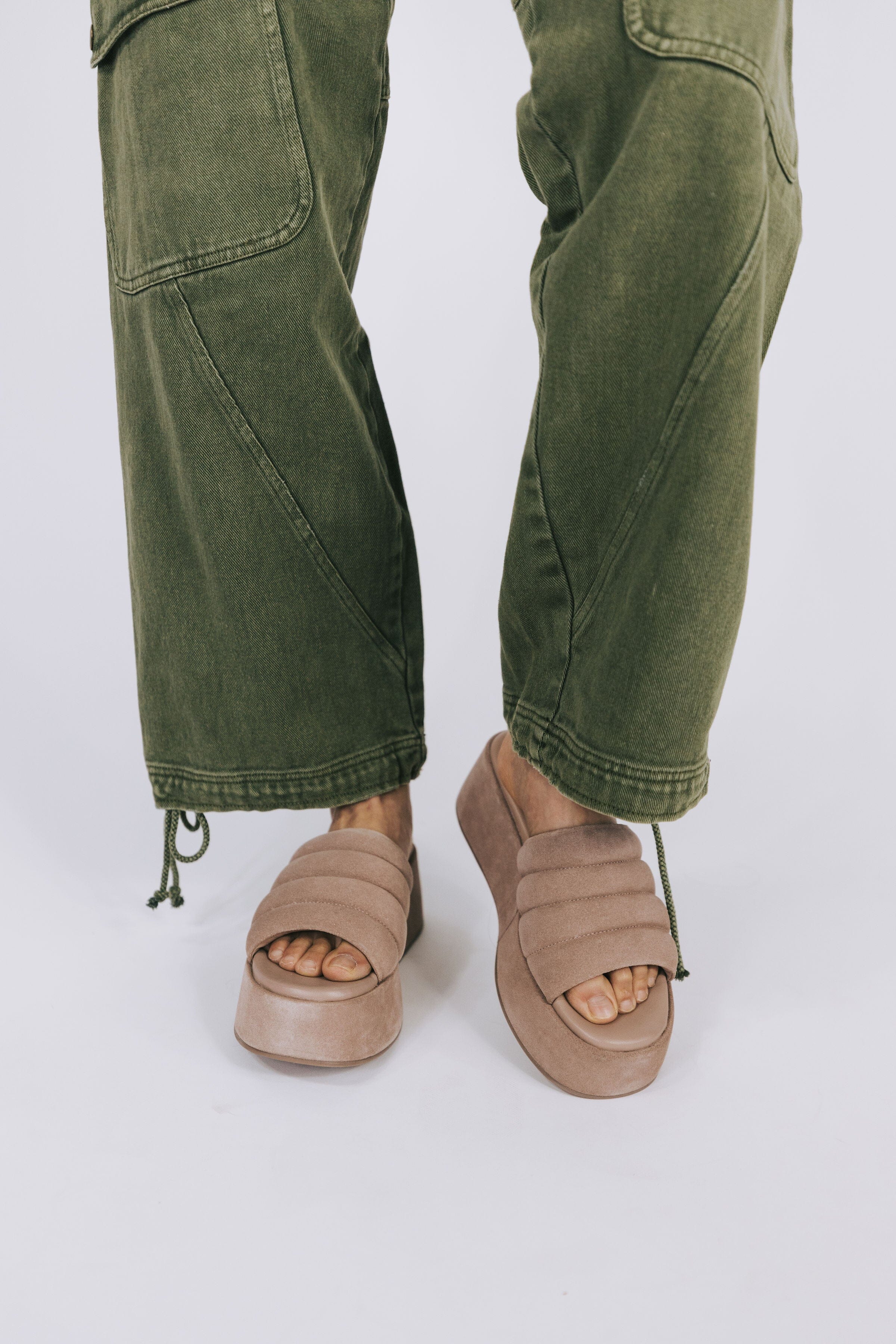 FREE PEOPLE - Almost Paradise Platform Sandals by Free People in Iris Sands