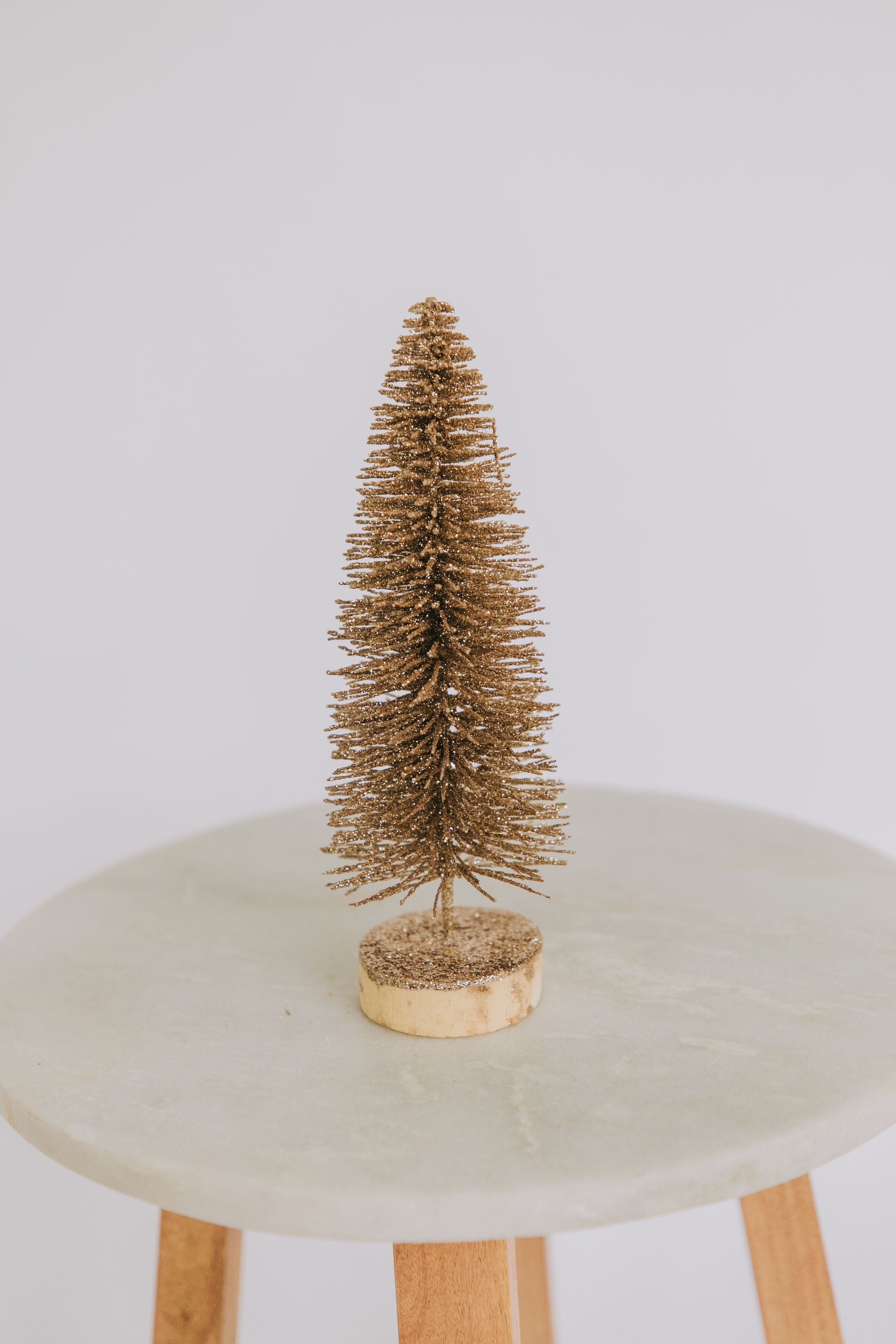 Glitter Plastic Bottle Brush Tree