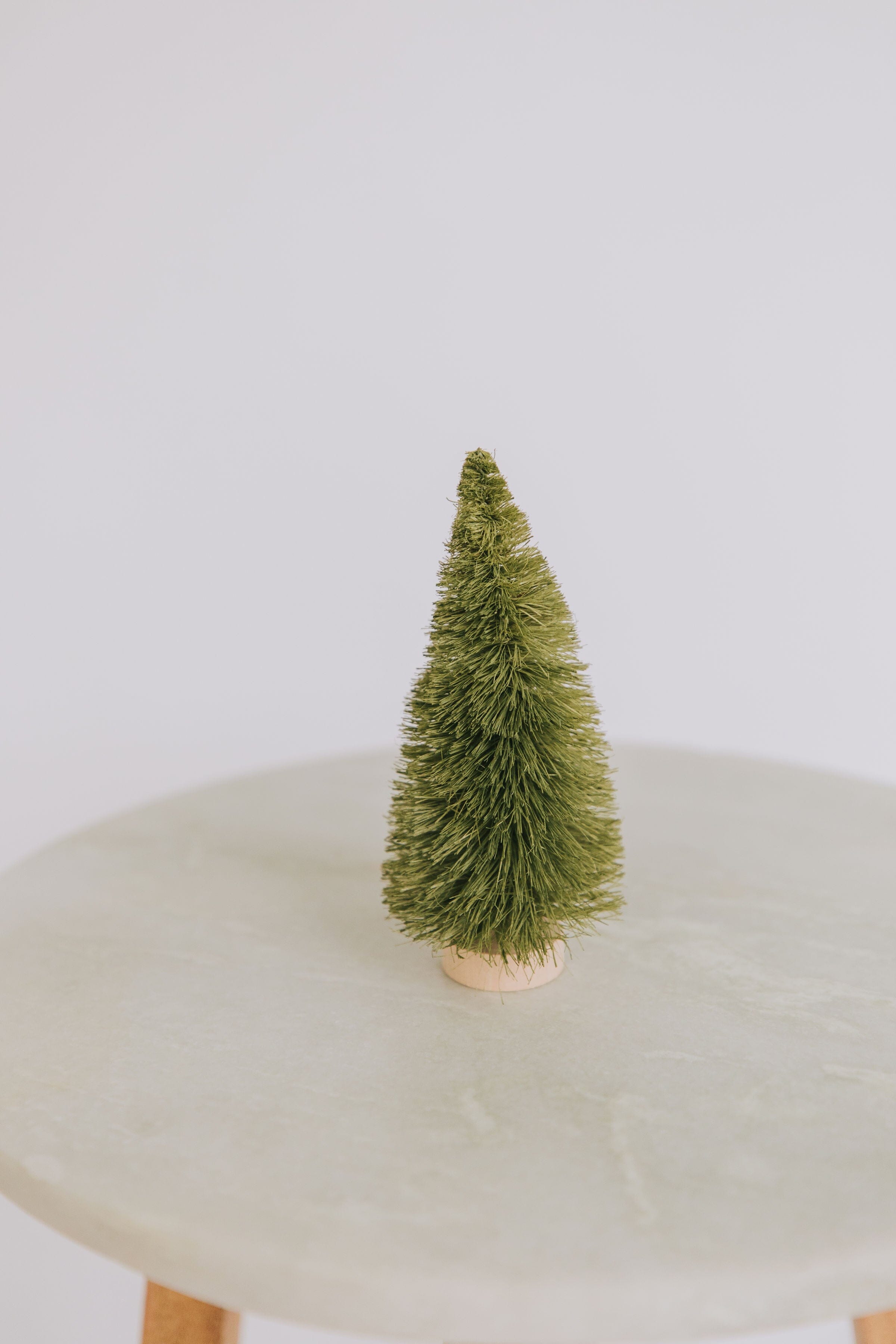 Sisal Bottle Brush Tree with Wood Base - 6 Colors