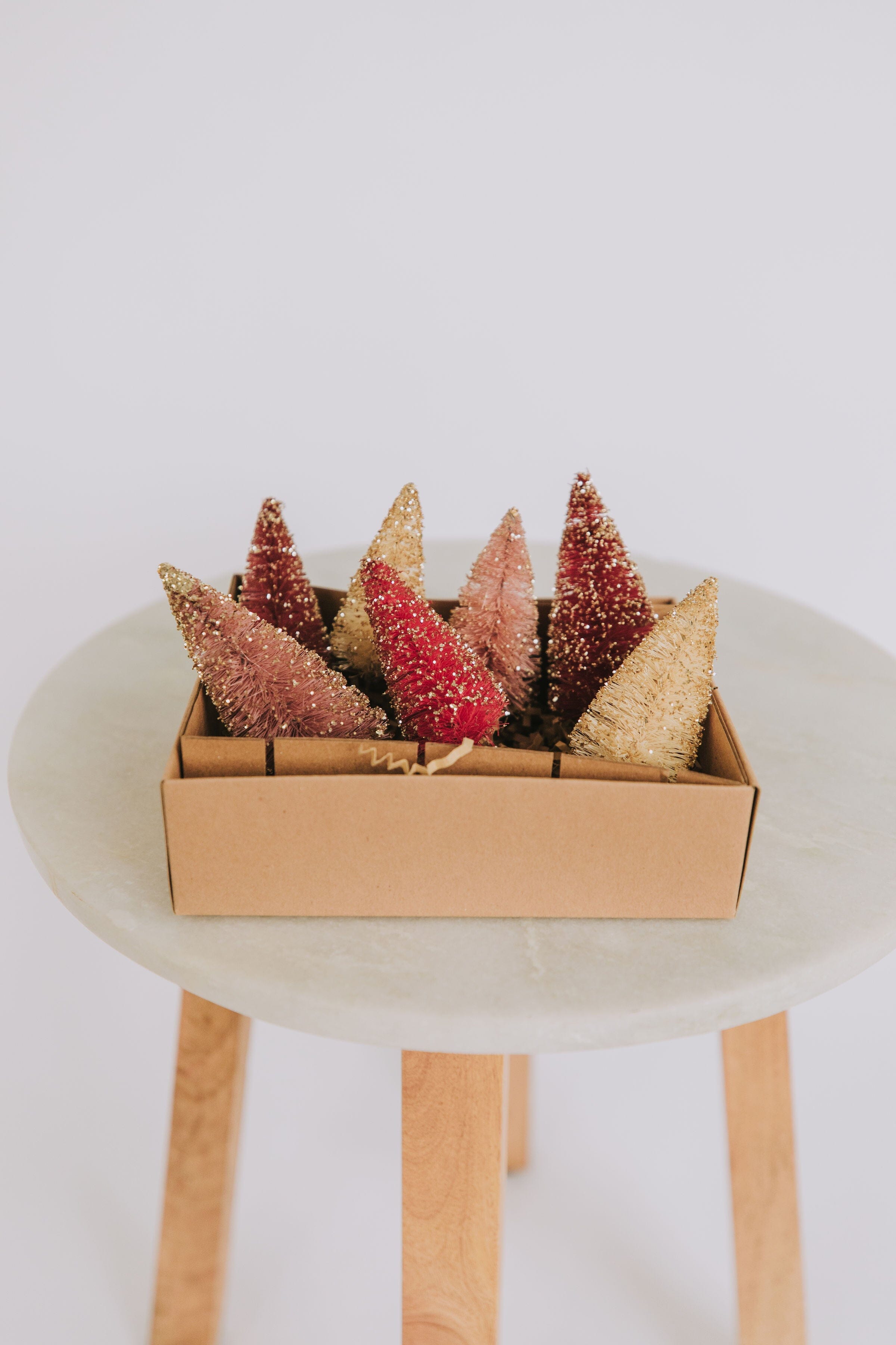 Sisal Bottle Brush Trees - Set of 7