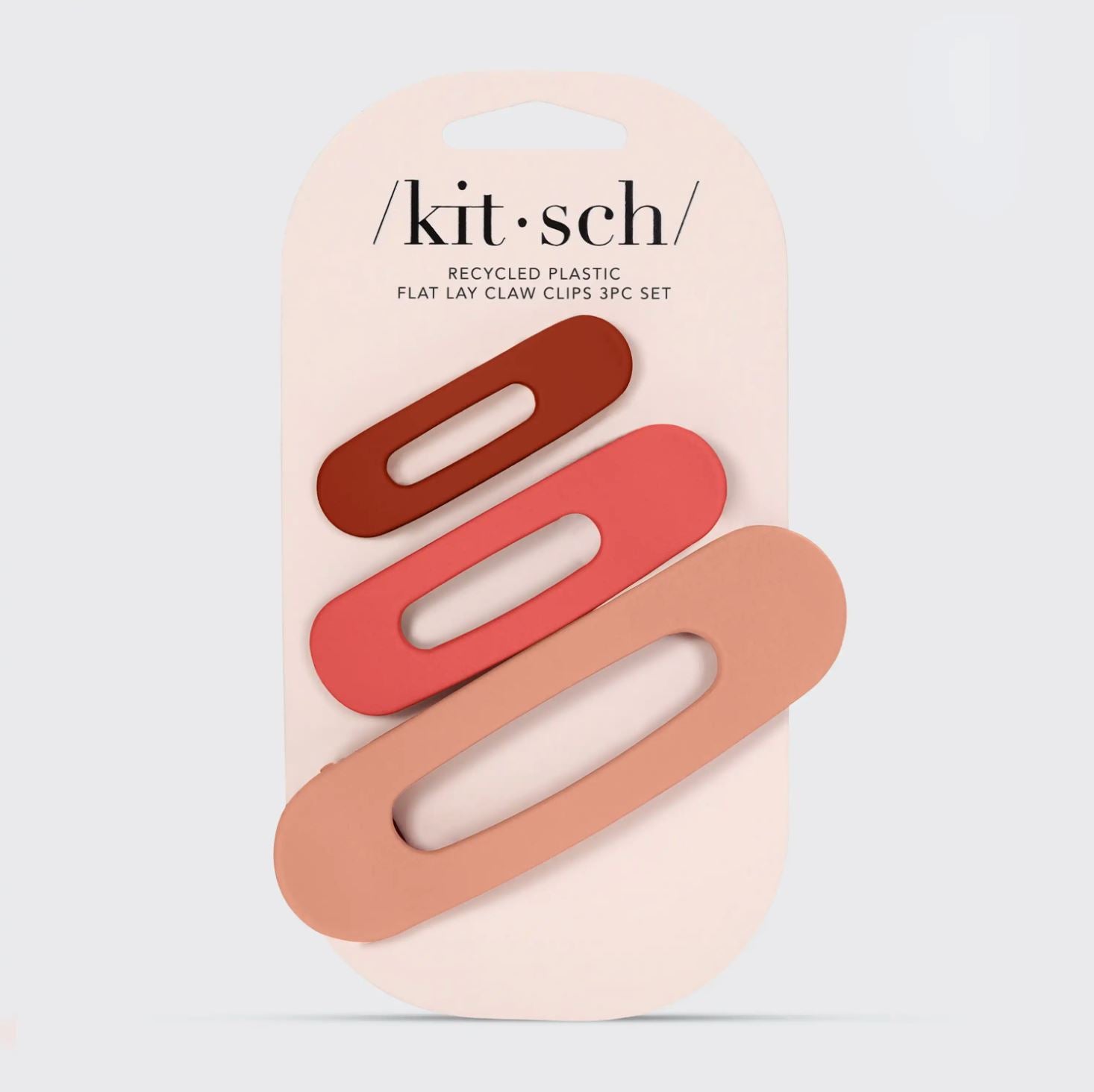 KITSCH - Recycled Plastic Matte Flat Lay Claw Clip 3pc