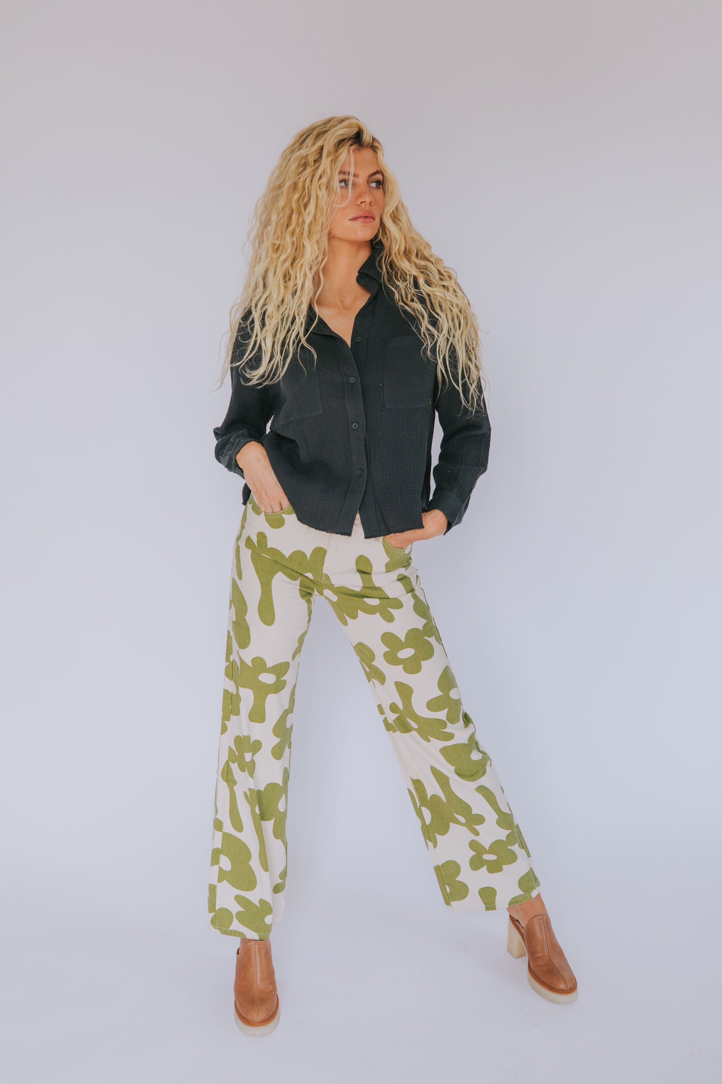 Far Apart Flower Pants - 2 Colors!