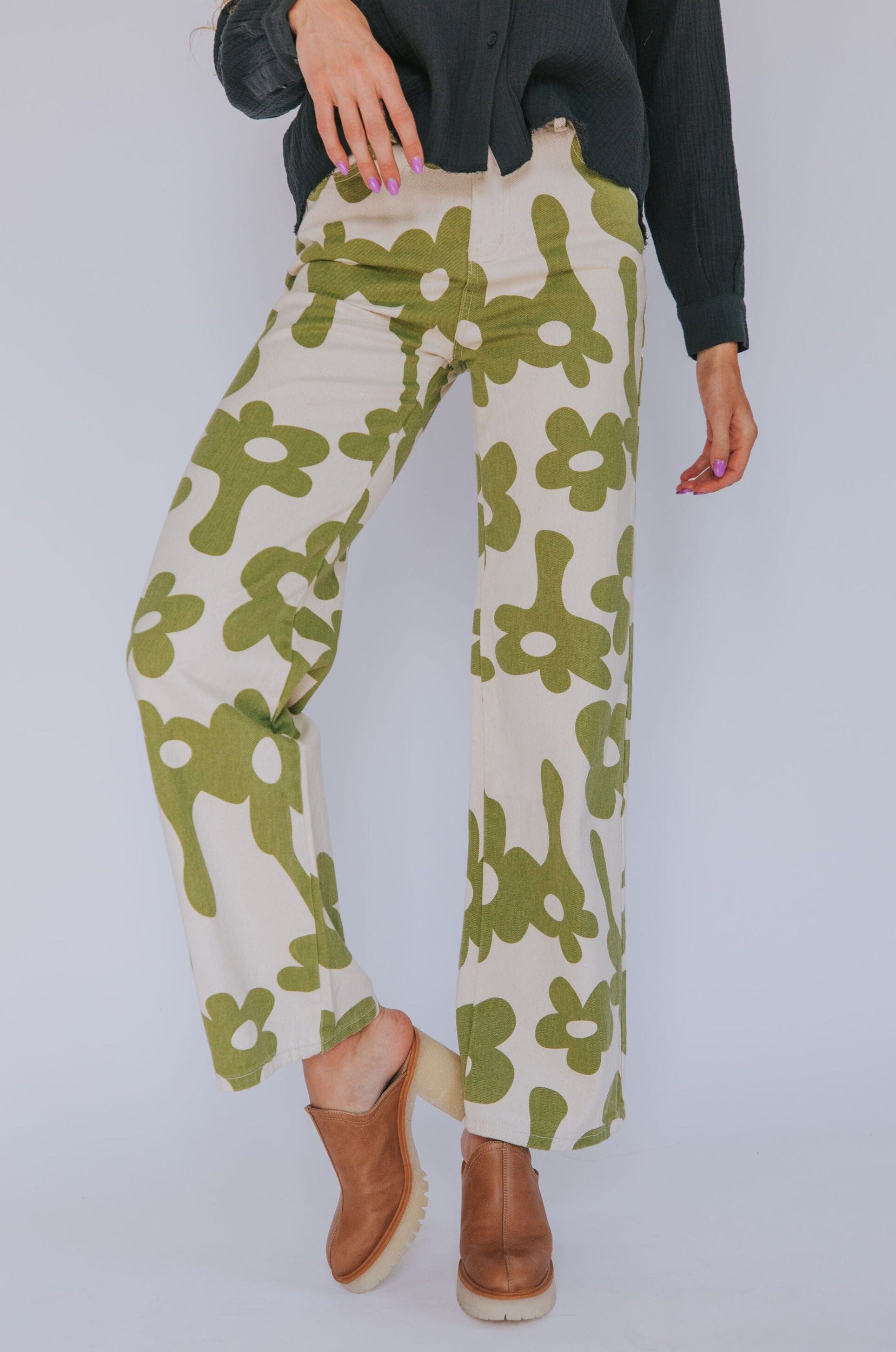 Far Apart Flower Pants - 2 Colors!