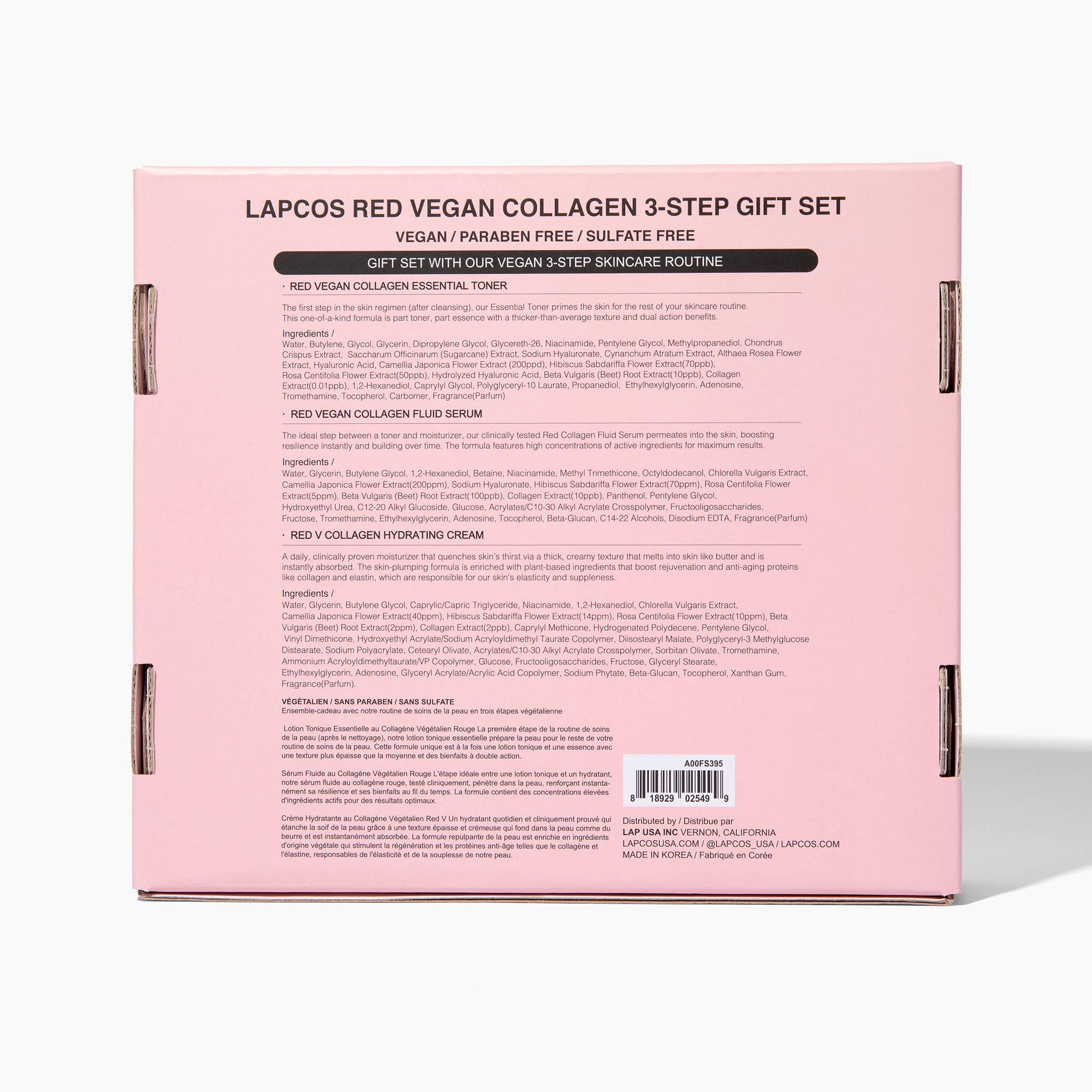 LAPCOS - Red Vegan Collagen 3-Step Set