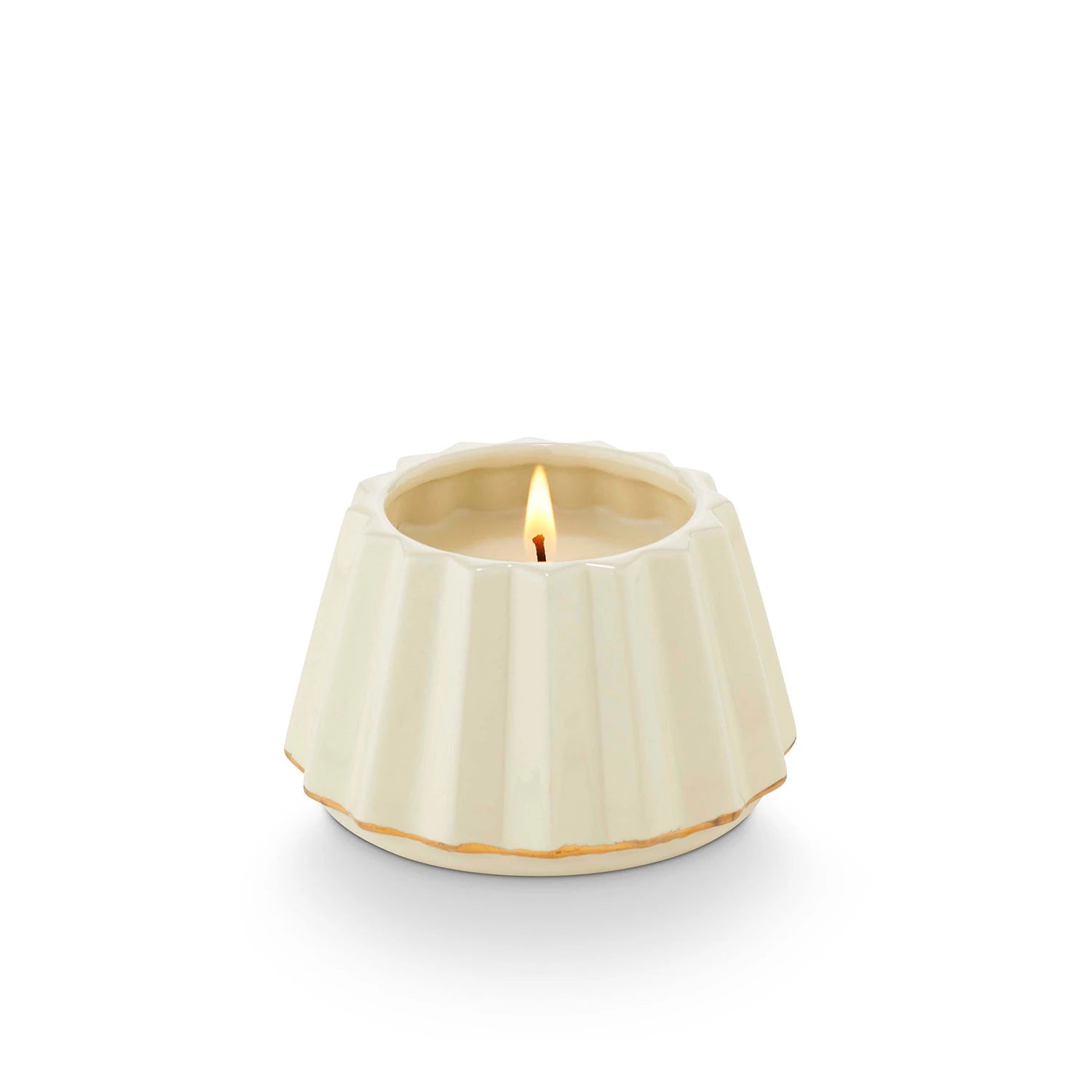 Cozy Cashmere Gilded Tree Ceramic Candle