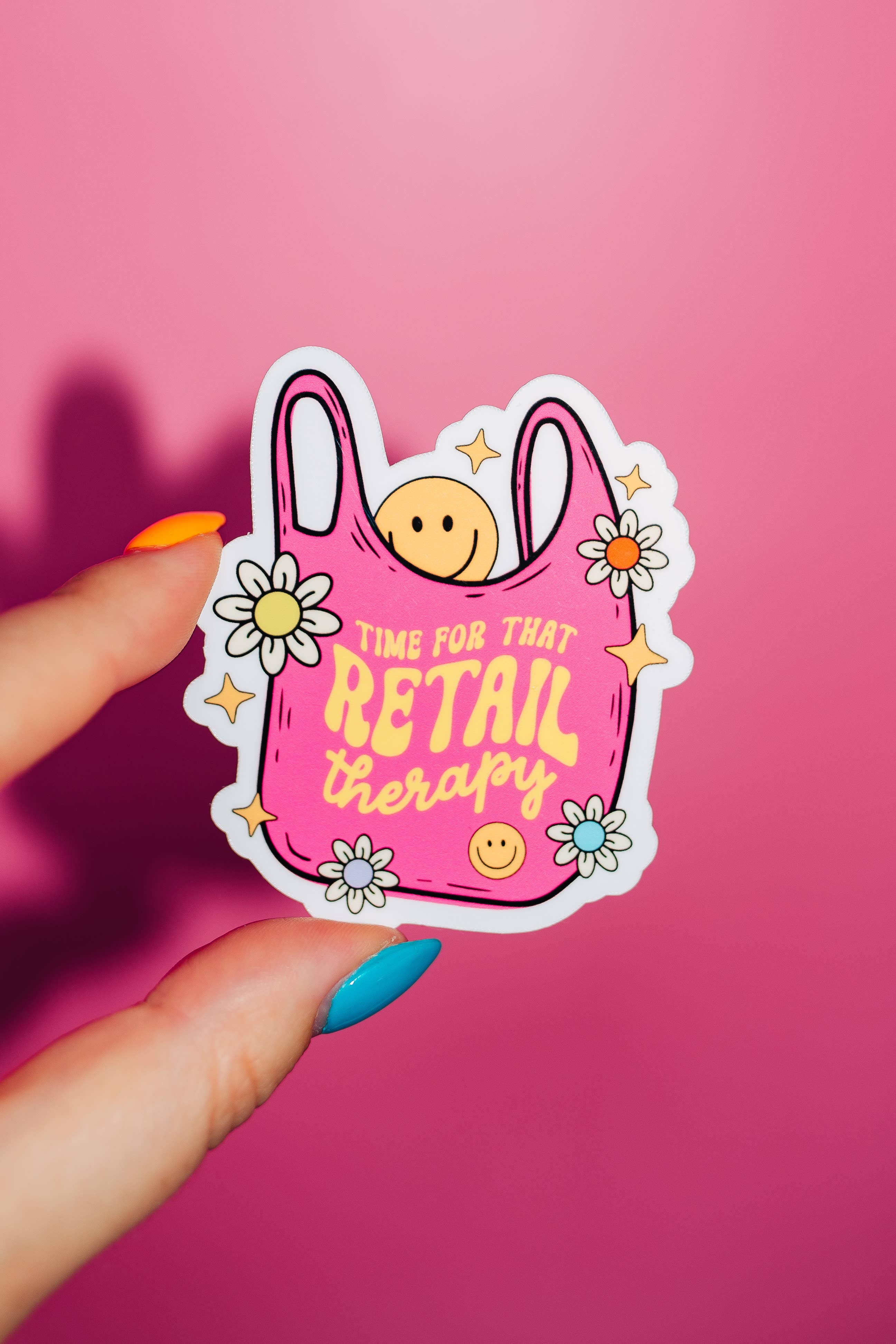 Time For That Retail Therapy Sticker, Shopping Addict