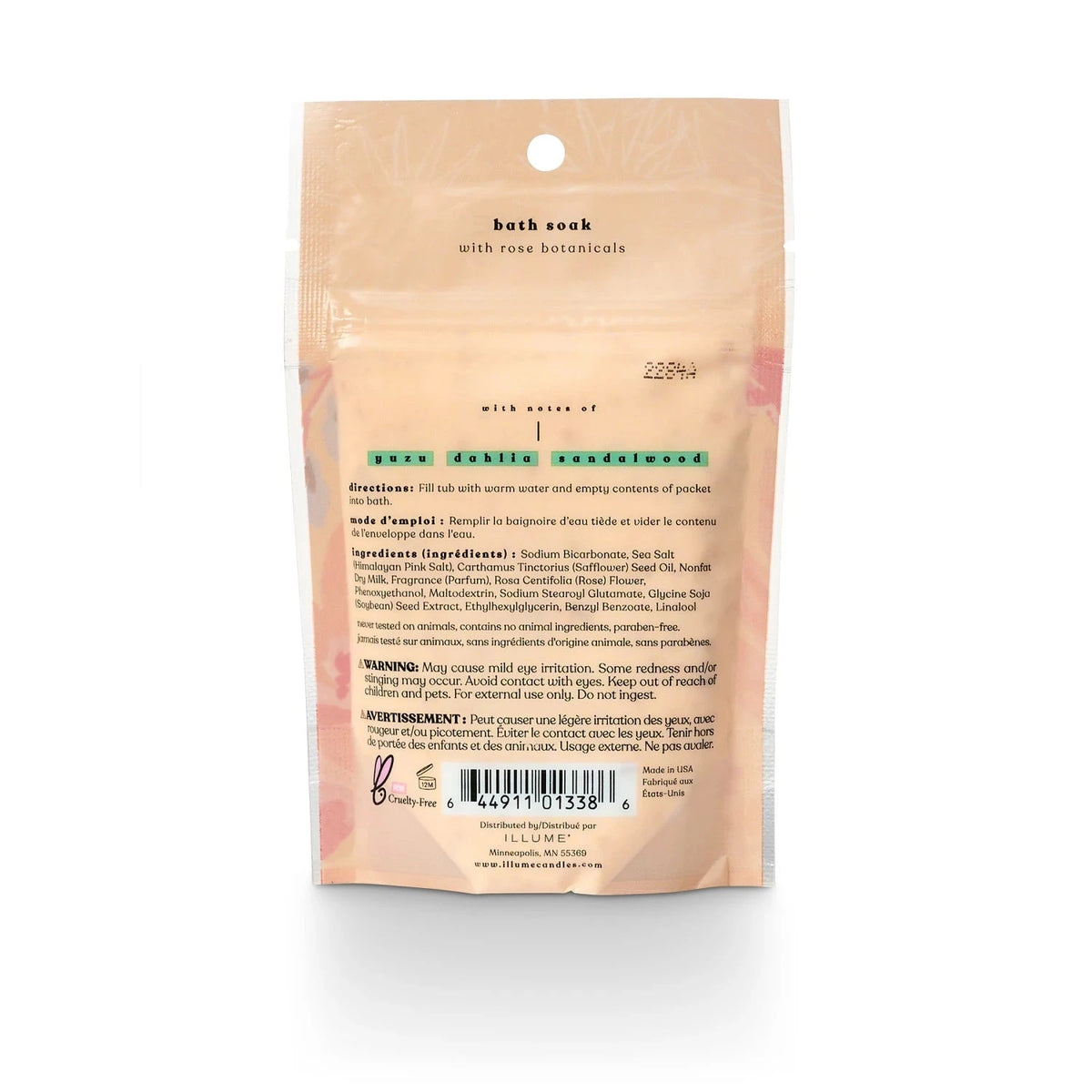 ILLUME - Bath Soak With Rose Botanicals - Blood Orange Dahlia 