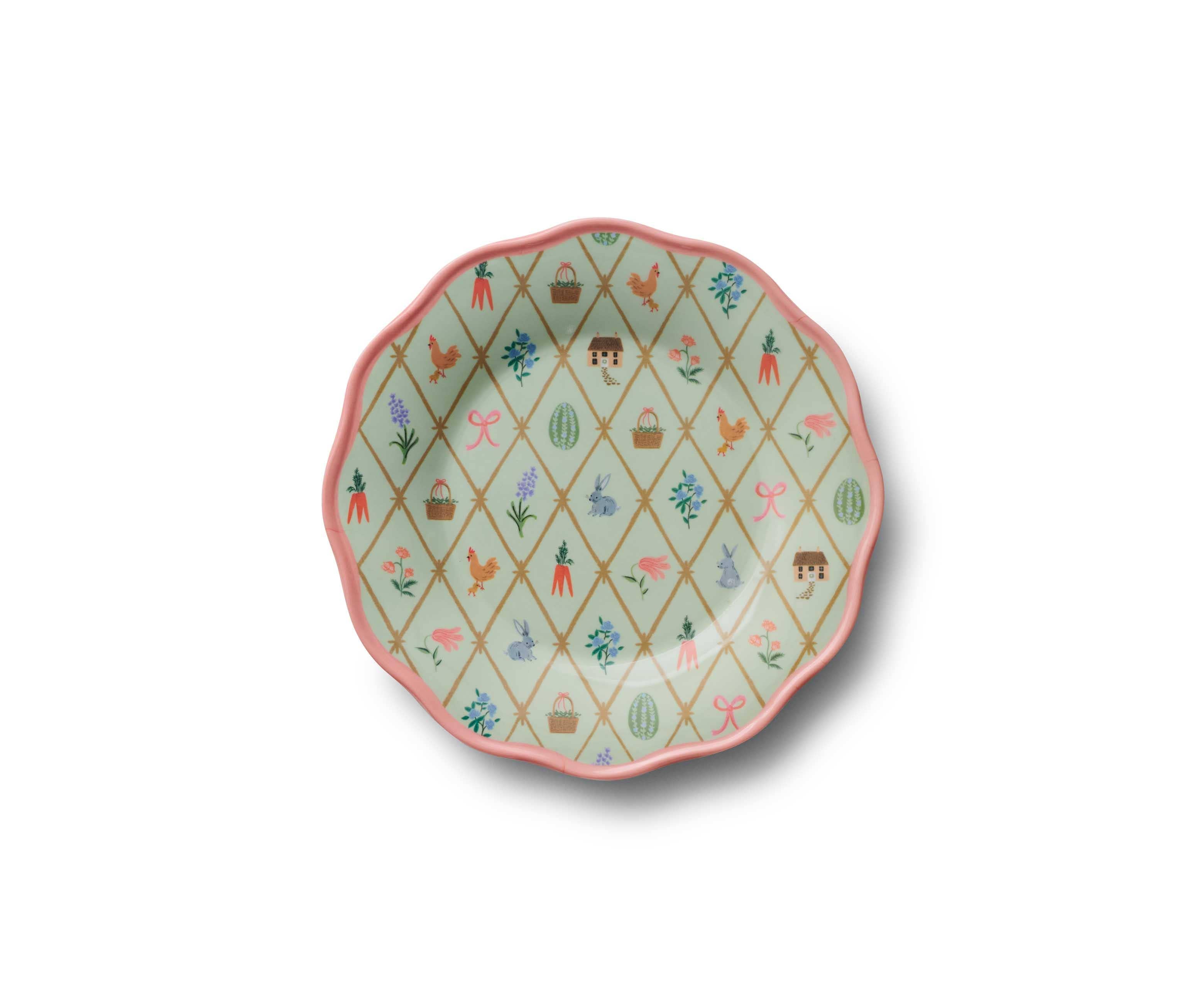 RIFLE PAPER CO - Spring Farm Melamine Assorted Dessert Plates