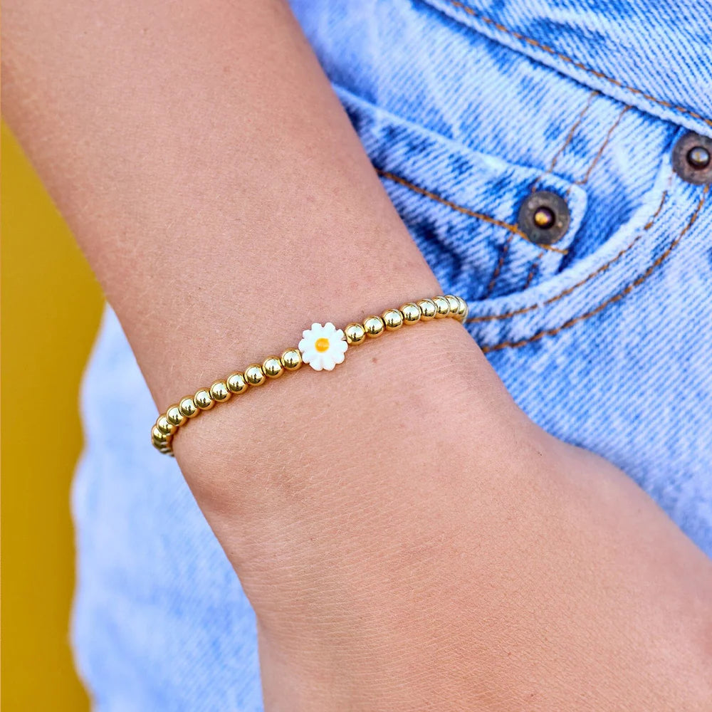 PURA VIDA - Daisy Ball Bead Stretch Bracelet
