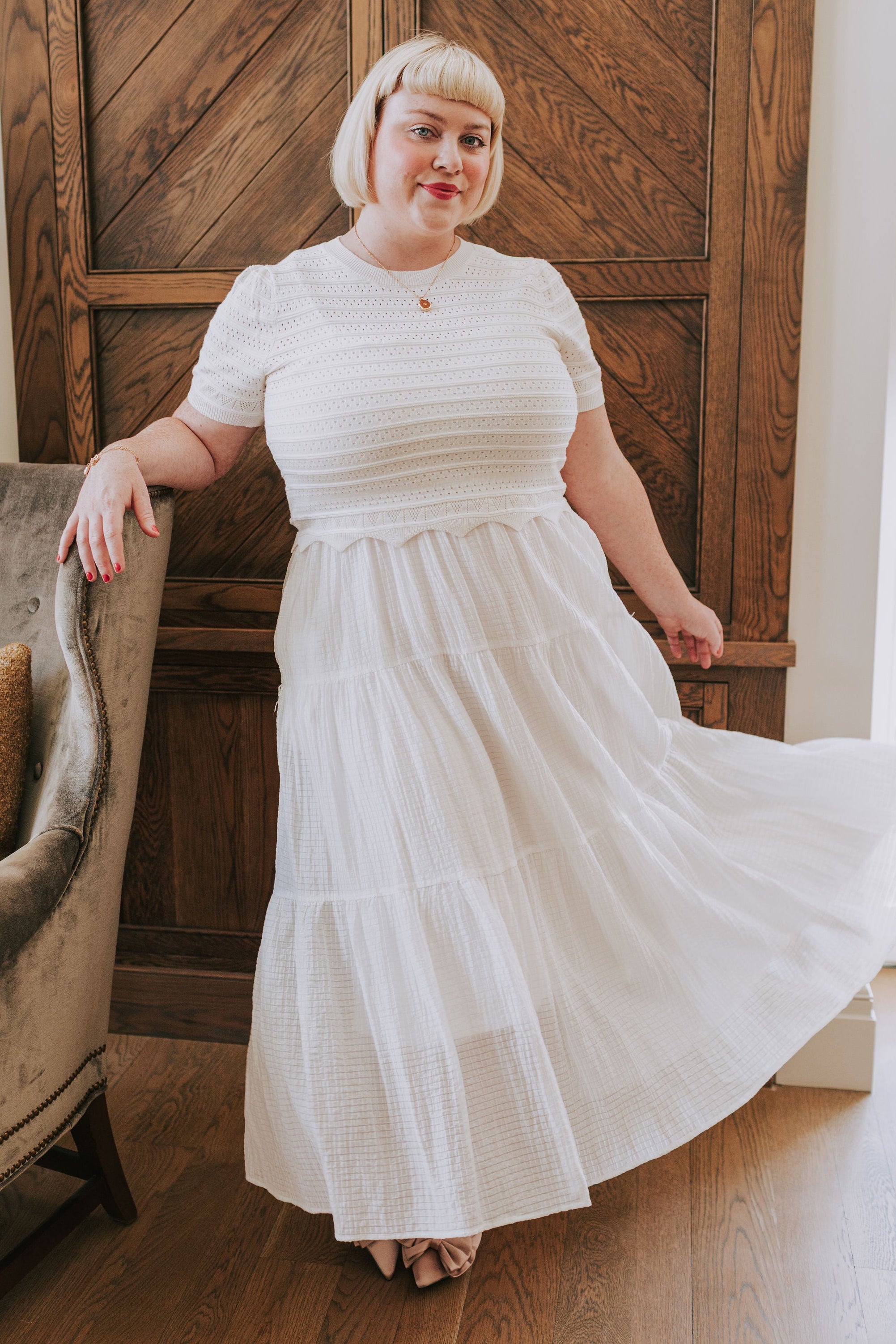 PLUS SIZE - White Out Dress