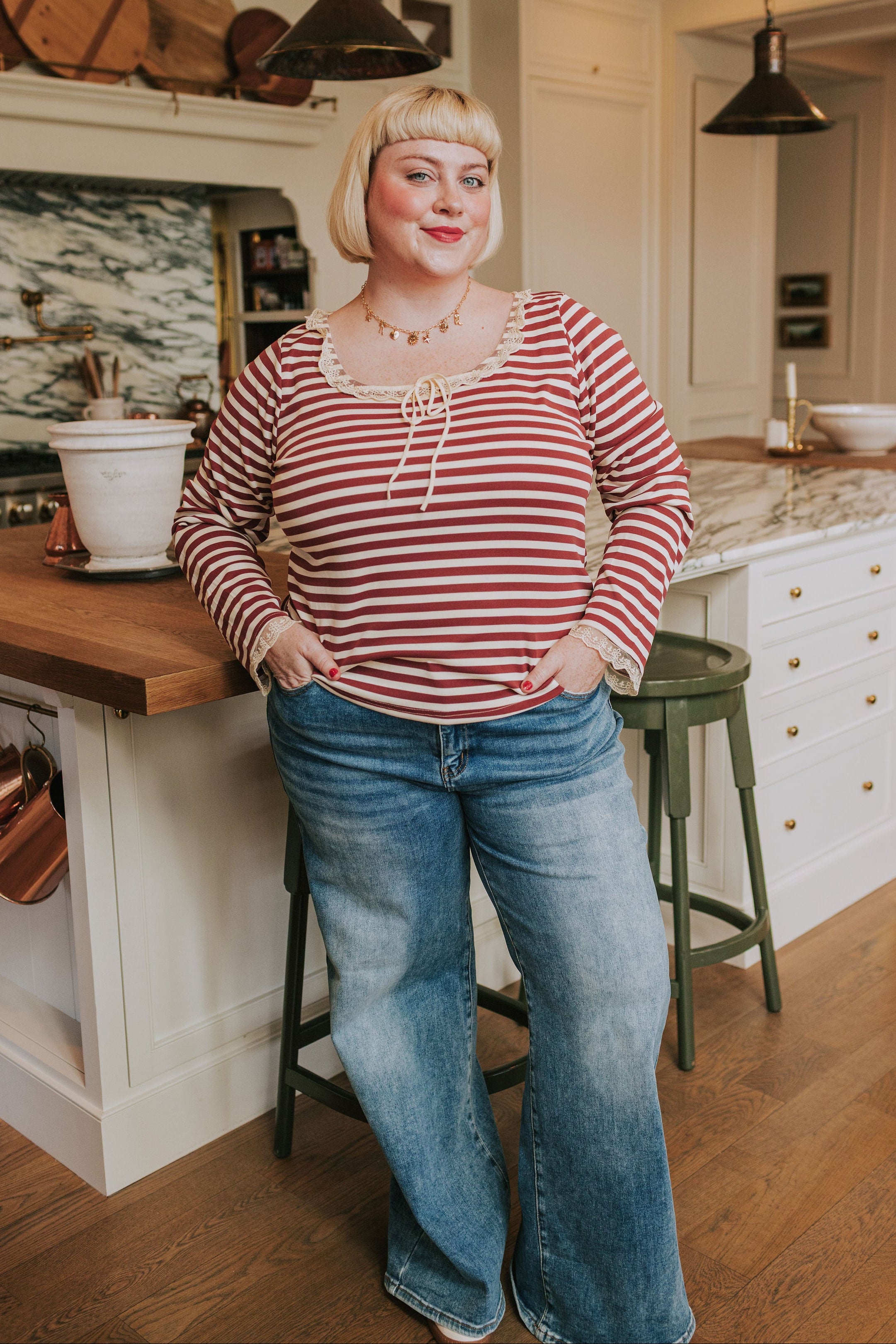 PLUS SIZE - Burgundy Kiss Top