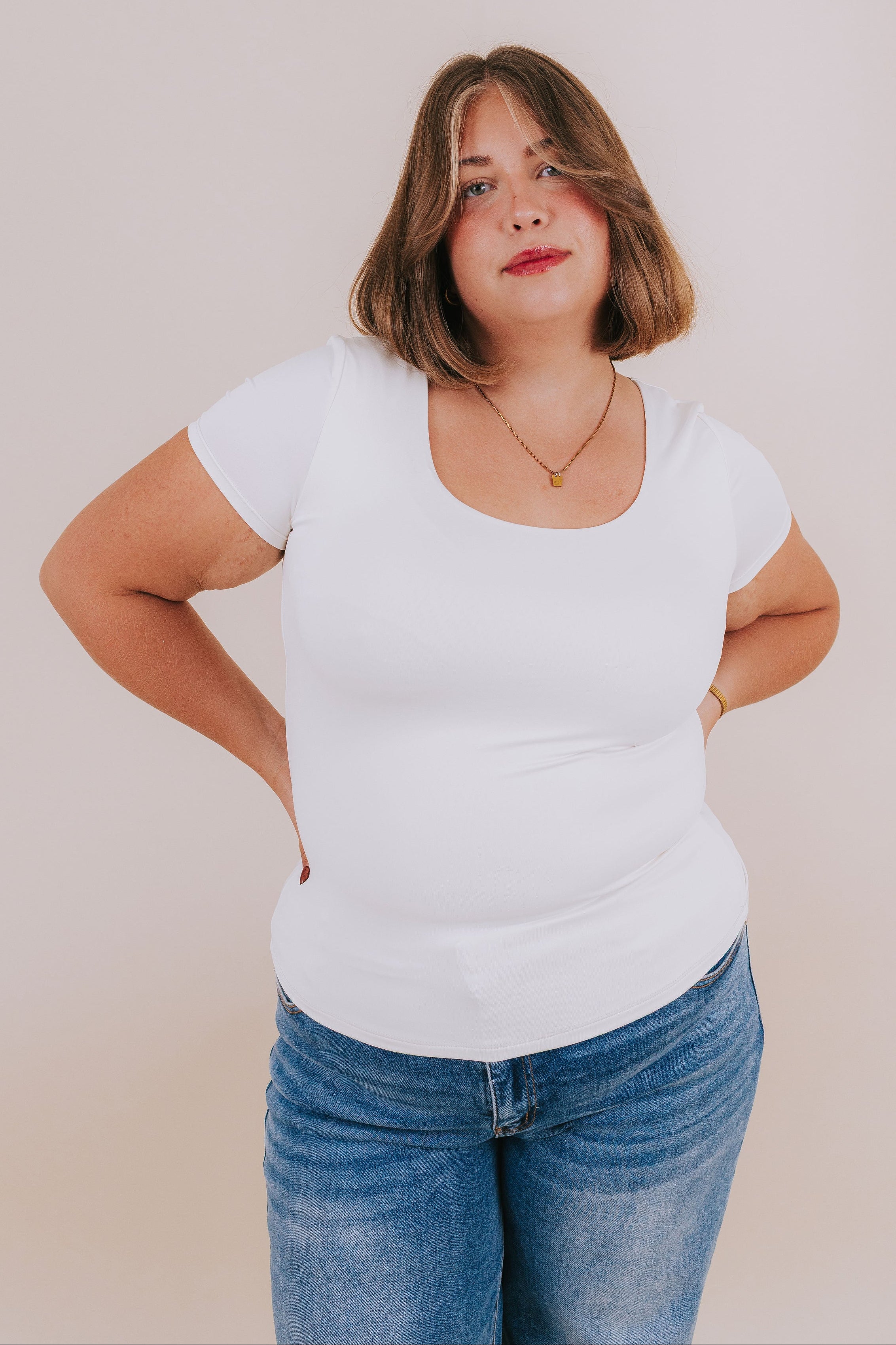 PLUS SIZE - Pure Ivory Top